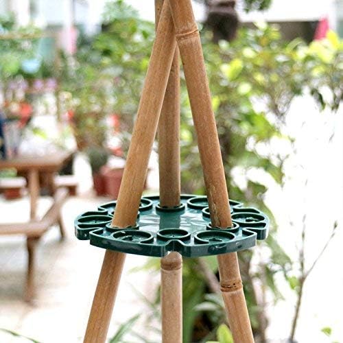 6 Pcs Bamboo Cane Holder Plastic Plant Cane Support Caps Holders for Climbing Plants Sweet Peas Beans Green - Image 6