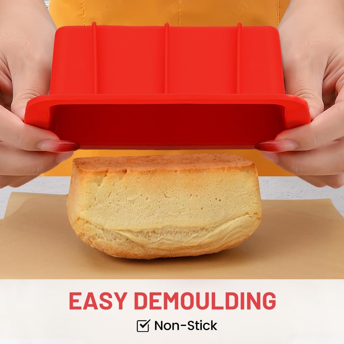 Silicone Mini Bread Loaf Pans for Baking, Small Loaf Pan Set of 4, 2.7x5.4 Inch Nonstick Bread Silicone Molds for Toast, Brownie, Loaf, Cake, Soaps - Image 4