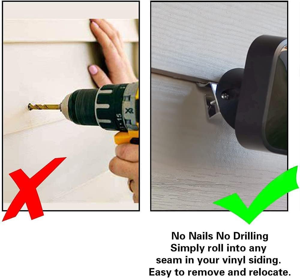 Vinyl Siding Clips,20-Pack No-Hole Outdoor Camera Mount,Vinyl Siding Hanger for Blink, Arlo, Ring, No-Damage, No Drilling, Weatherproof-304 Stainless Steel Home Siding Hooks - New Upgrade - Image 7