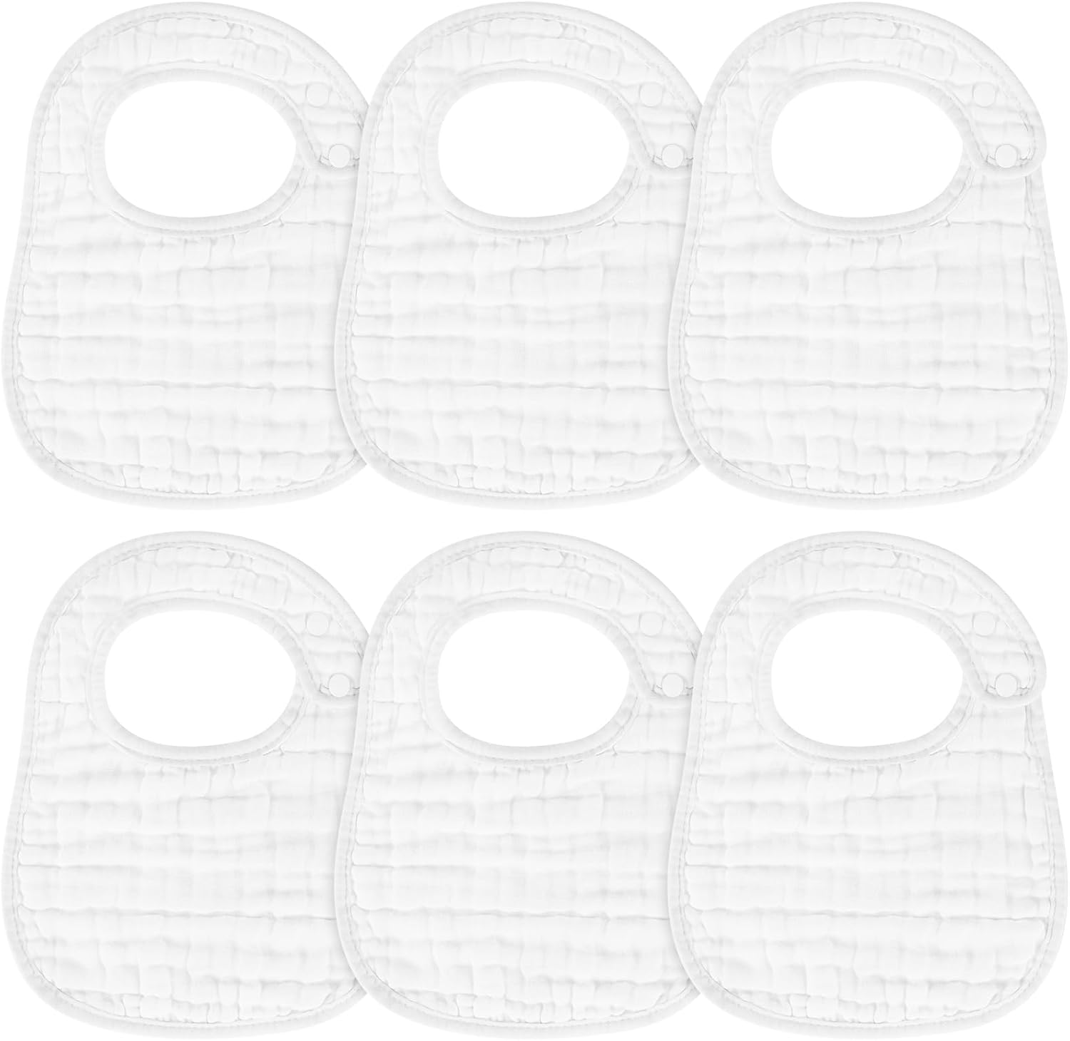 Muslin Baby Bibs, 6 Pack Soft Cotton Baby Bandana Drool Bibs for Boys Girls Teething and Drooling - Image 1