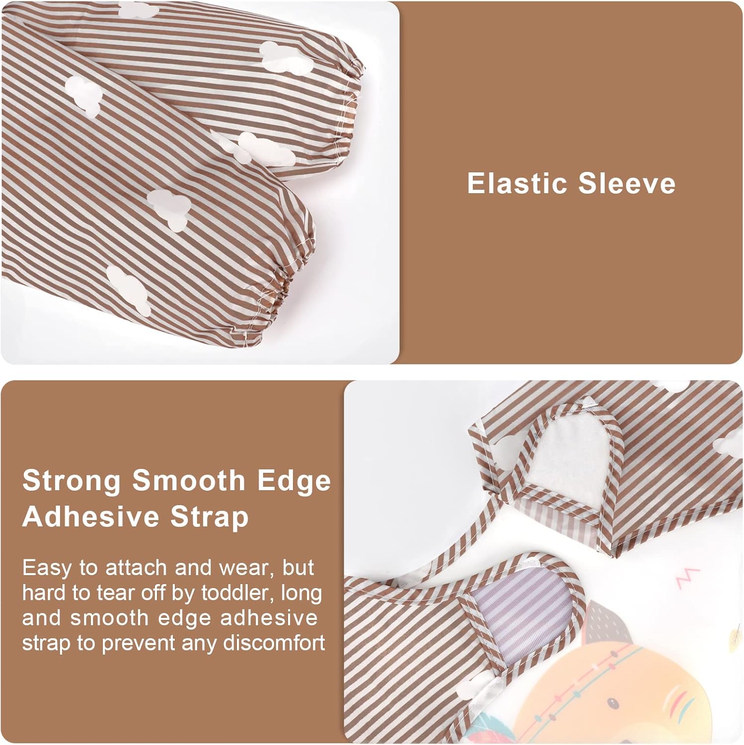 Long Sleeve Baby Bibs, Waterproof Sleeved Bibs Smock for Toddler Baby Girls Boys Eating Feeding - Image 3