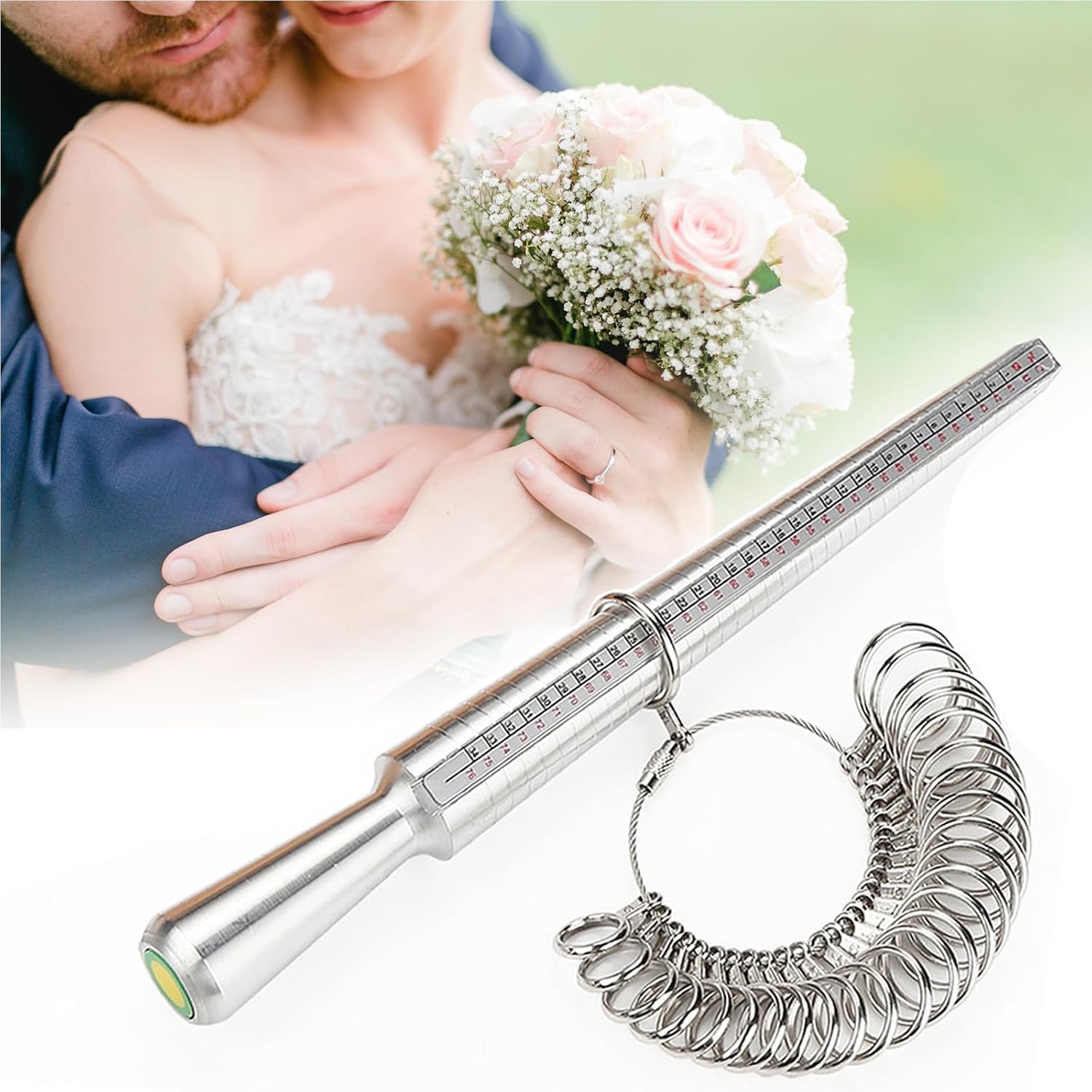 Ring Sizer Tool Including Ring Mandrel & Ring Sizer Guage, 4 Sizes Ring Measurement Stick Metal Mandrel & Finger Sizing Measuring Tool Set for Jewelry Making Measuring - Image 7