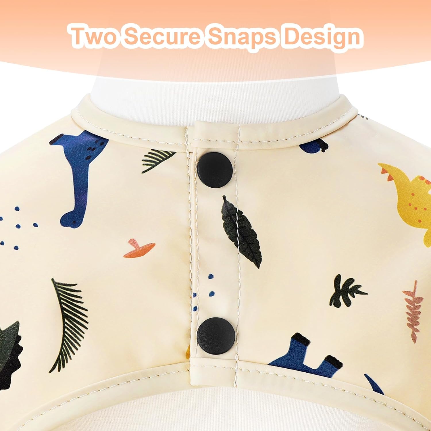 Long Sleeve Baby Bib, Full Sleeve Bib, Baby Toddler Waterproof Sleeved Bibs Smock, Machine Washable - Image 4