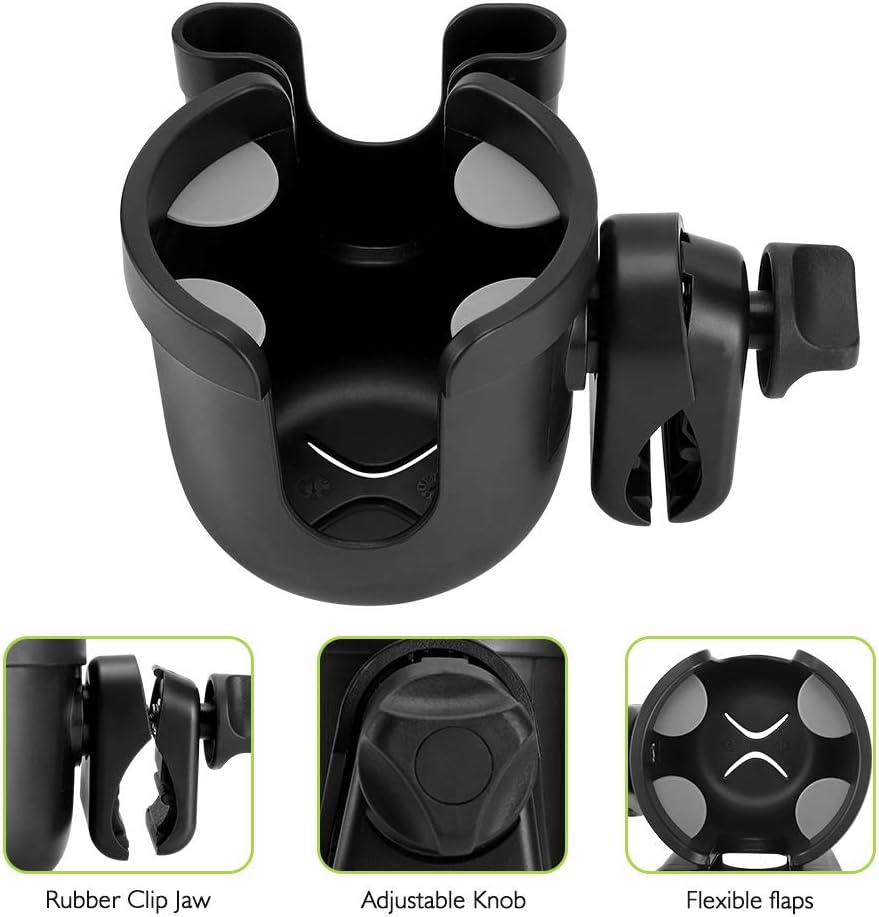 2-in-1 Walker Cup Holder with Phone Holder, Wheelchair Cup Holder, Rollator Cup Holder, Cup Phone Holder for Walker, Wheelchair, Rollator, Mobility Scooter - Image 3