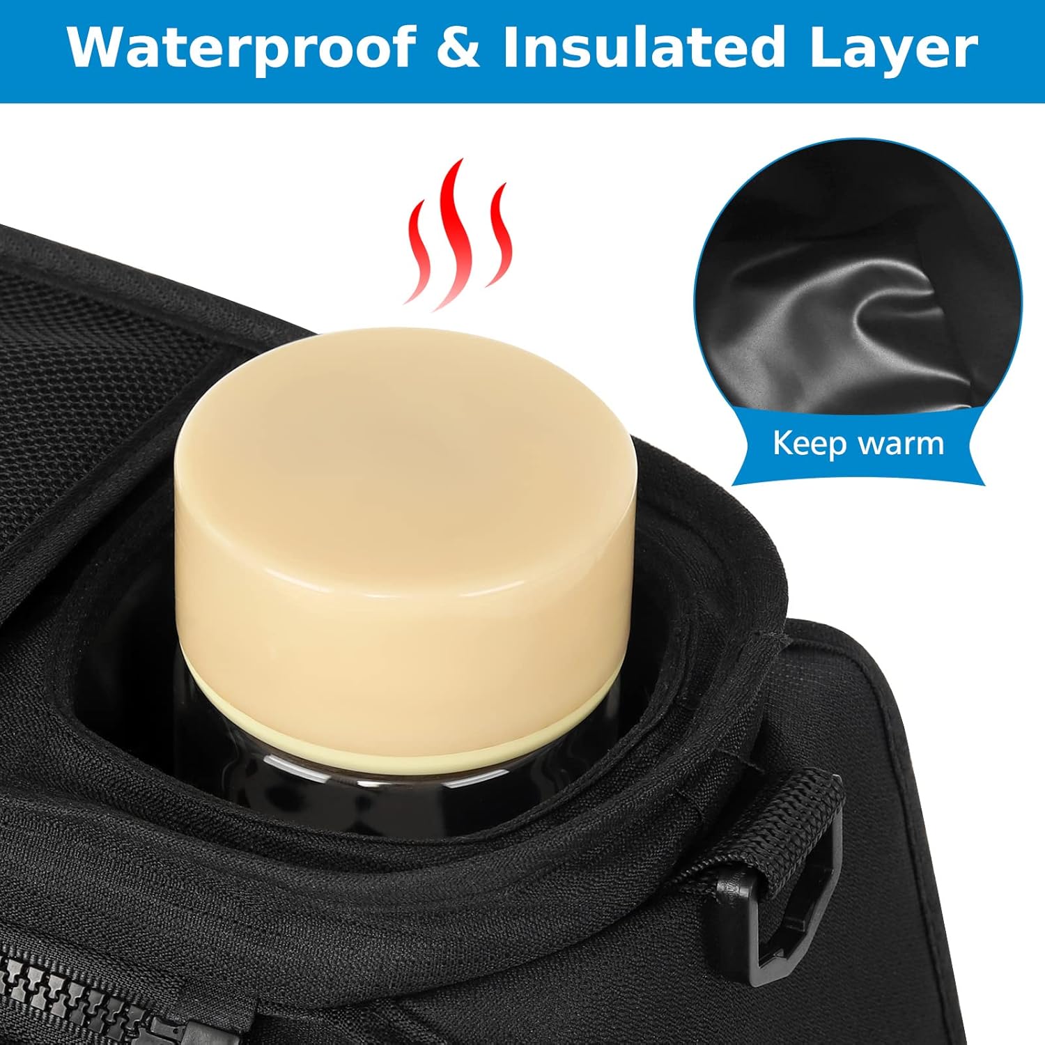 Universal Stroller Organizer with Insulated Cup Holder Detachable Phone Bag and Shoulder Strap,Stroller Bag Caddy Organizer Fits for Uppababy, Baby Jogger, Britax Strollers - Image 8