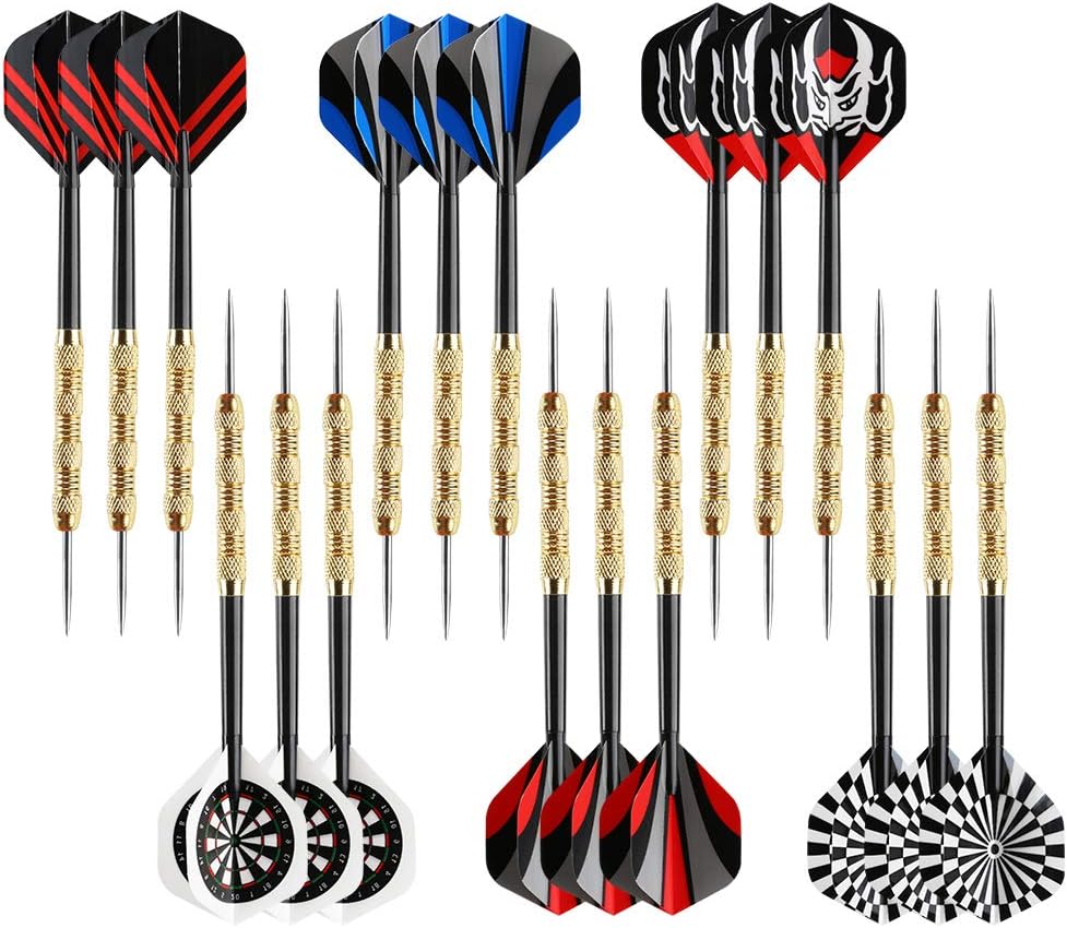 Metal Tip Darts, Steel Tip Darts, 18 Grams Professional Metal Darts, Darts Metal Tip Set, Metal Darts for Dartboard - Image 1
