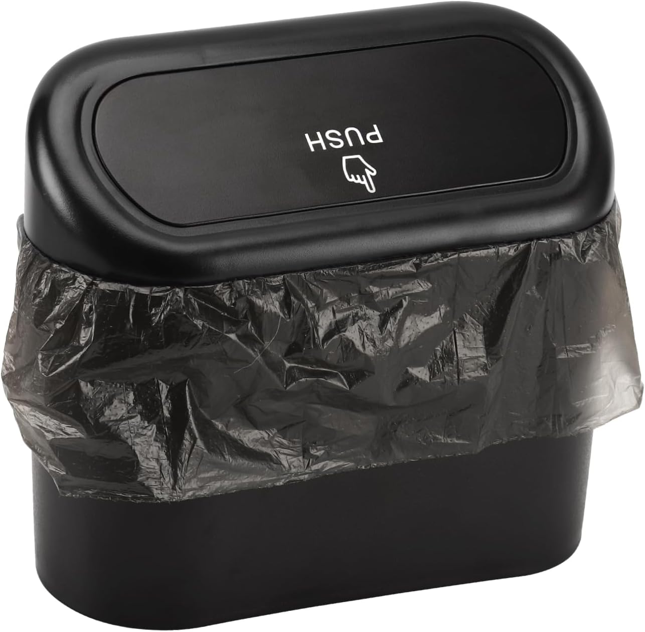 Car Trash Can with Lid, Mini Auto Dustbin Garbage Organizer with 30 Pcs Plastic Trash Bag, Automotive Garbage Container Bin for Vehicle, Home, Office - Image 8