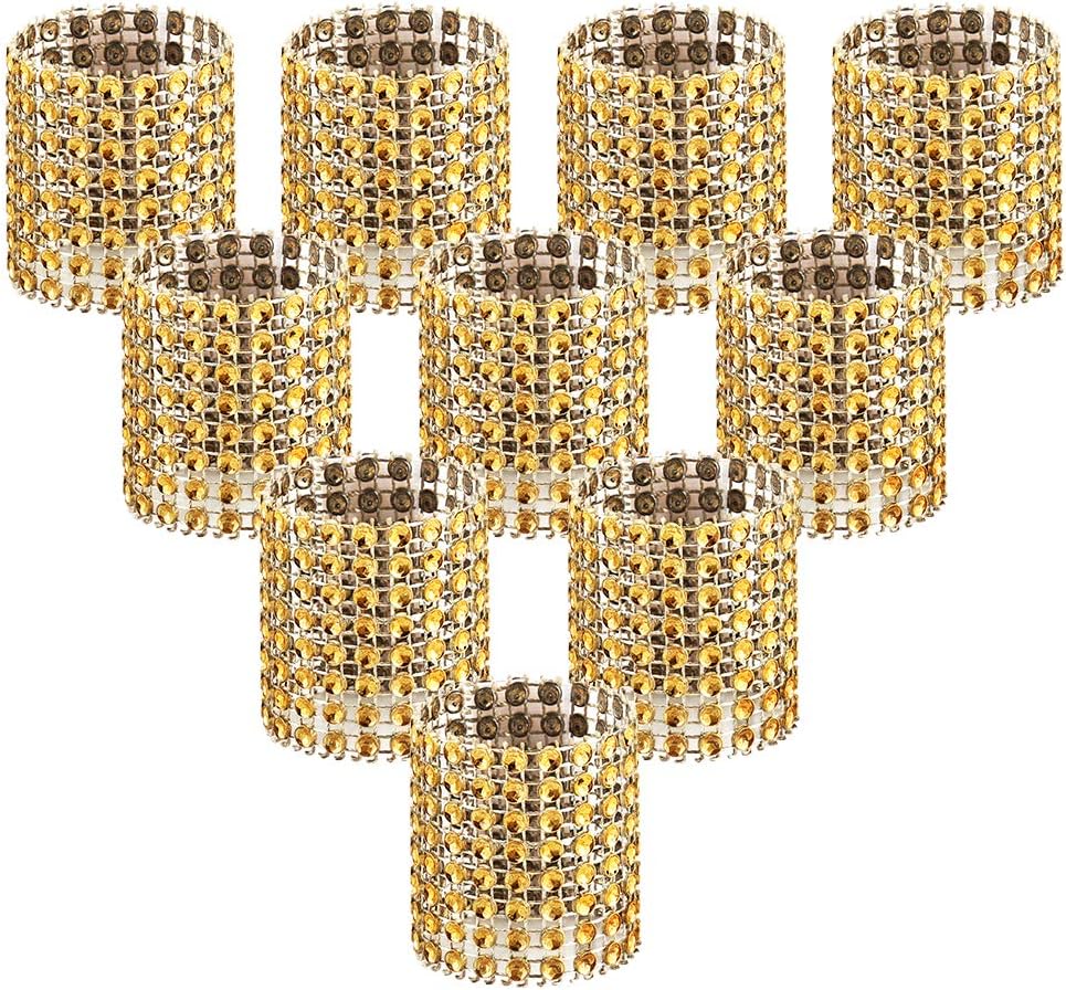 100pcs Napkin Rings, Gold Napkin Rings Buckles for Table Decorations, Wedding, Dinner, Party, DIY Decoration - Image 1