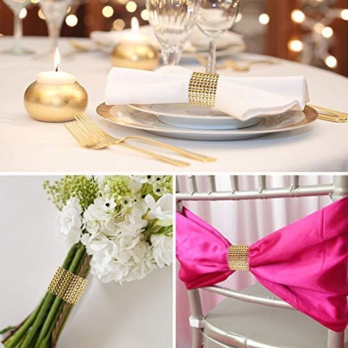 100pcs Napkin Rings, Gold Napkin Rings Buckles for Table Decorations, Wedding, Dinner, Party, DIY Decoration - Image 5