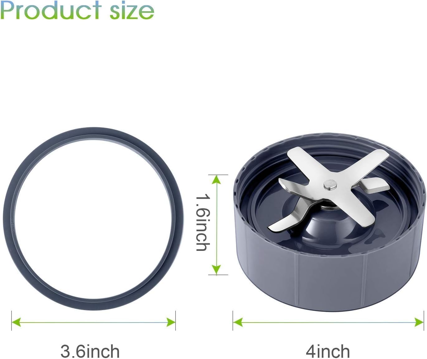 8 Pieces Blender Replacement Parts Extractor Blade for NutriBullet 600w 900w including Gasket Shock Pad and Gear - Image 5