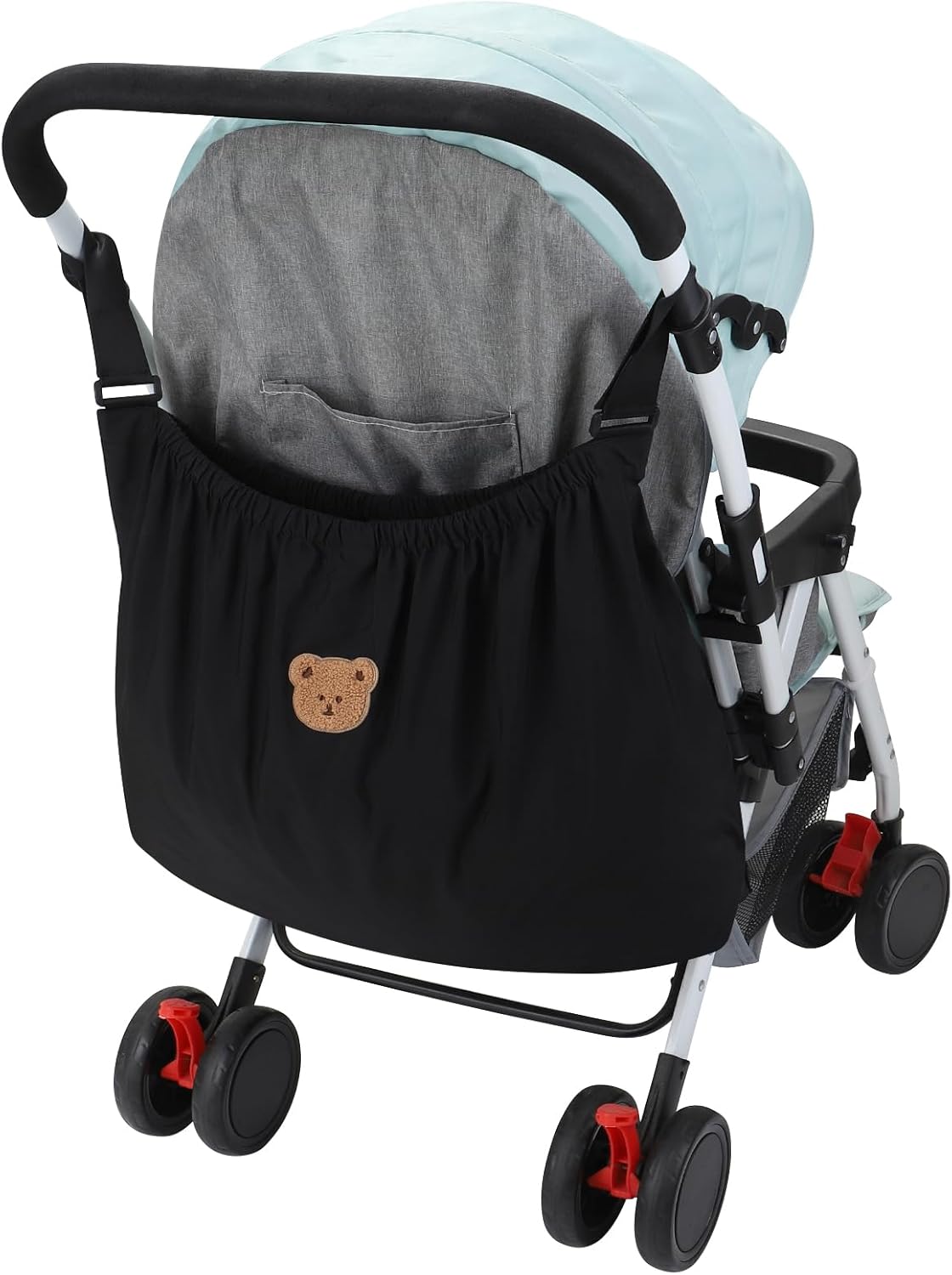 Universal Stroller Organizer, Large Storage Stroller Bag Fits for Uppababy, Nuna, Britax, Doona Strollers, Non-Slip Adjustable Storage Caddy Accessories for Stroller Crib - Image 1