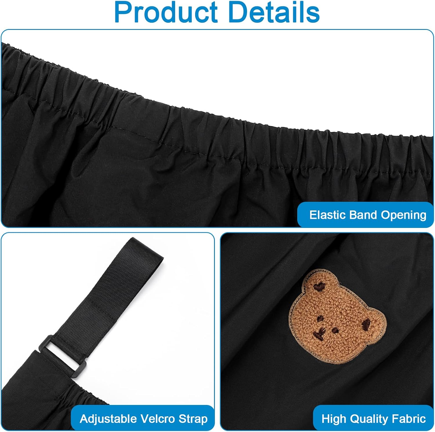 Universal Stroller Organizer, Large Storage Stroller Bag Fits for Uppababy, Nuna, Britax, Doona Strollers, Non-Slip Adjustable Storage Caddy Accessories for Stroller Crib - Image 4