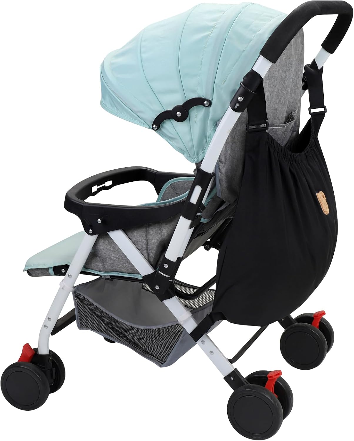 Universal Stroller Organizer, Large Storage Stroller Bag Fits for Uppababy, Nuna, Britax, Doona Strollers, Non-Slip Adjustable Storage Caddy Accessories for Stroller Crib - Image 5