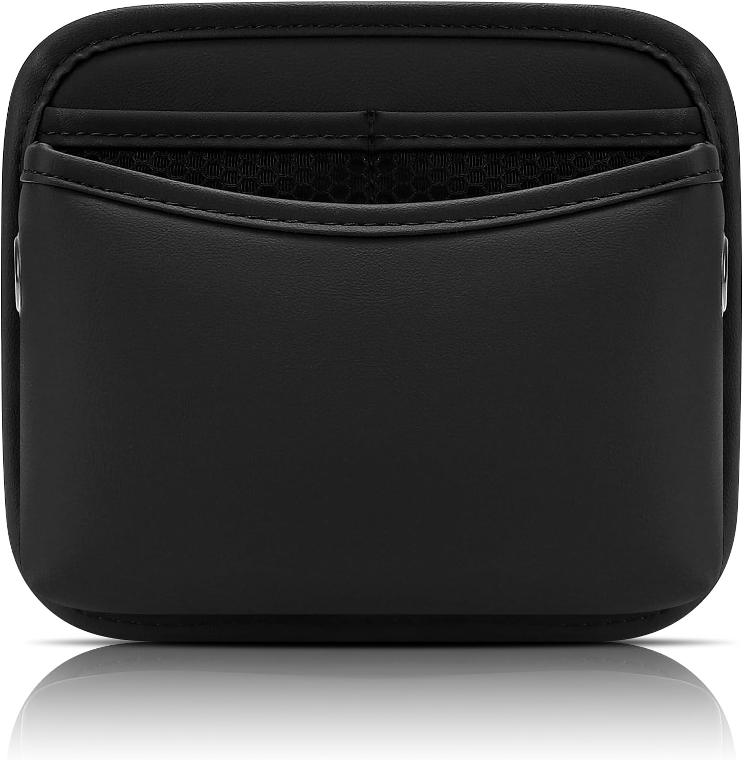 Car Seat Side Pocket Organizer, PU Leather Pouch Bag for Car Seat, Door, Window, Console, Registration Wallet Cards Trash Phone Sunglasses Holder Pocket for Auto - Image 2