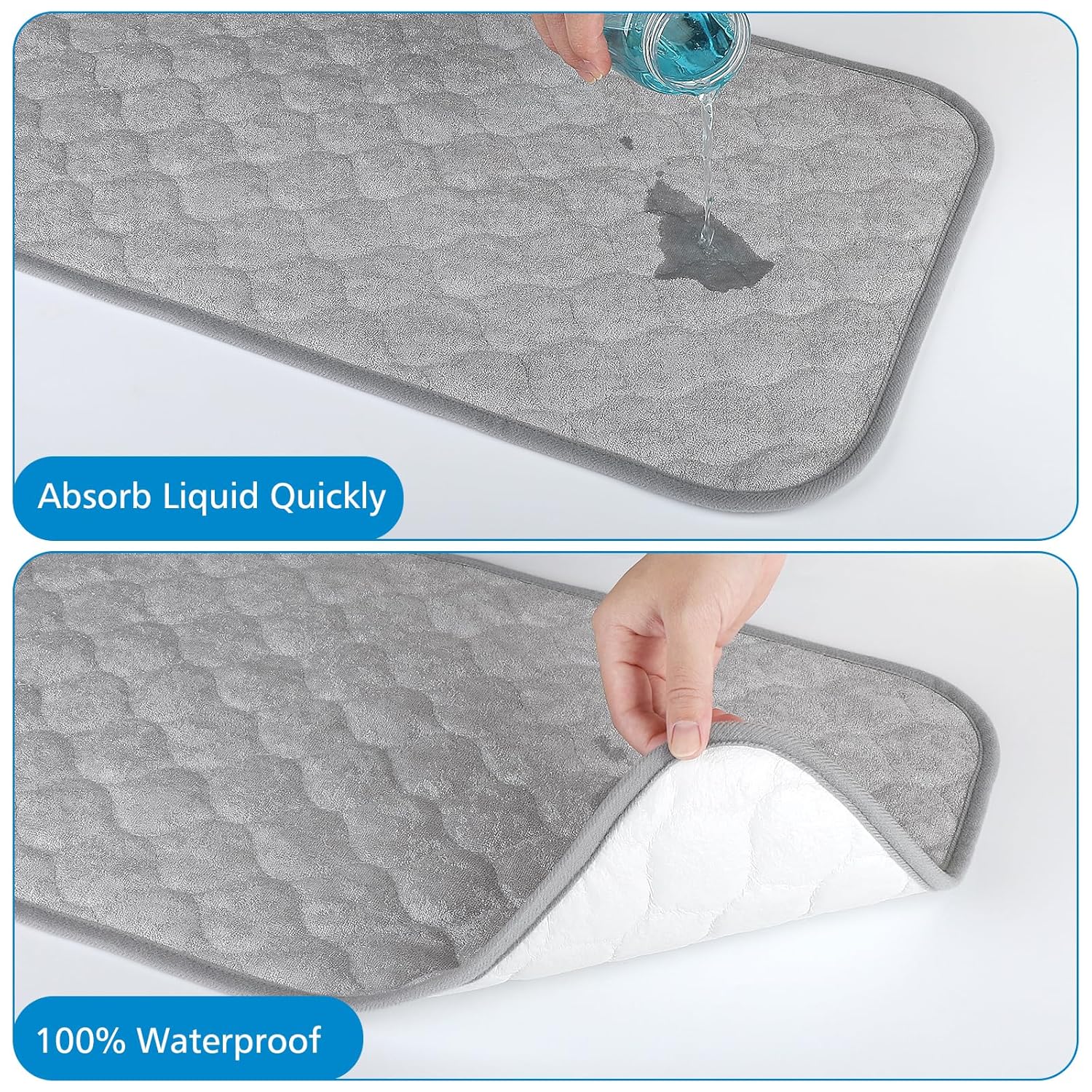 3 Pack Waterproof Changing Pad Liners, Reusable Portable Diaper Changing Pad Covers - Image 3
