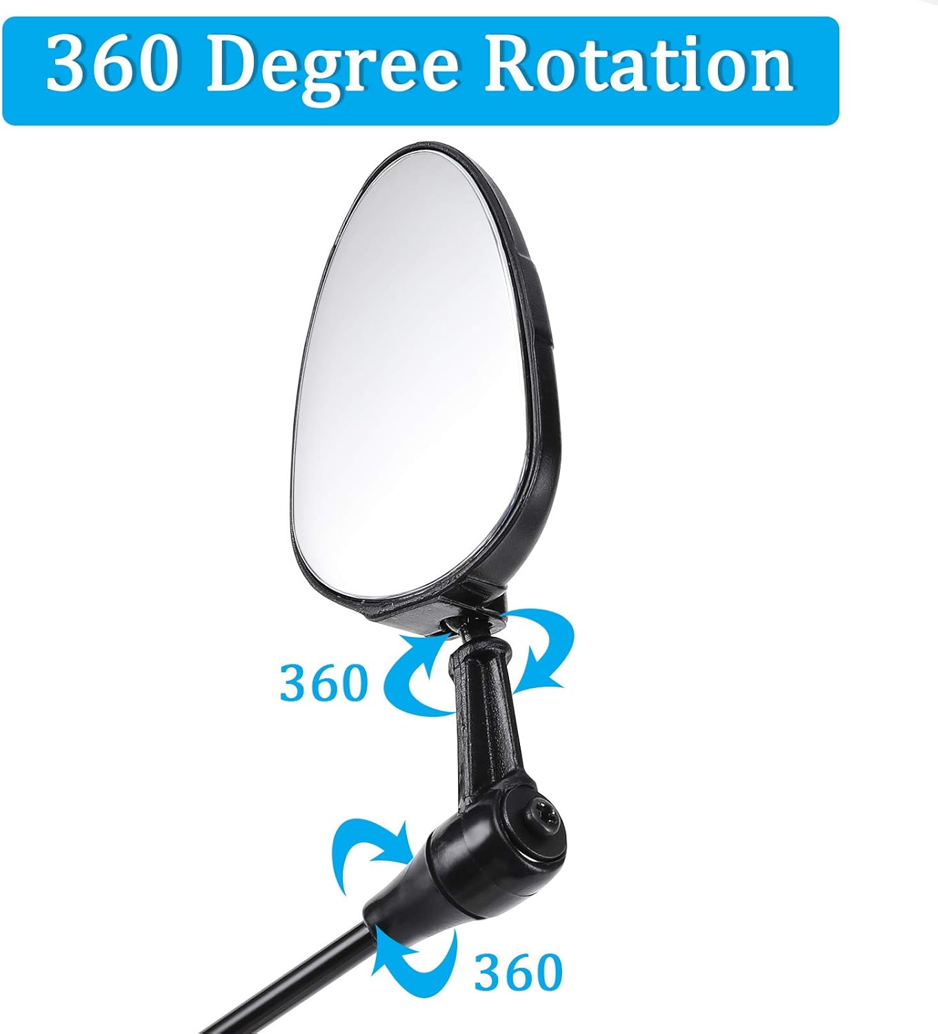2 Pack Bike Helmet Mirror, 360 Degree Adjustable Lightweight Bicycle Cycling Rear View Helmet Mirror for Cycling, Cycling Accessories - Image 5