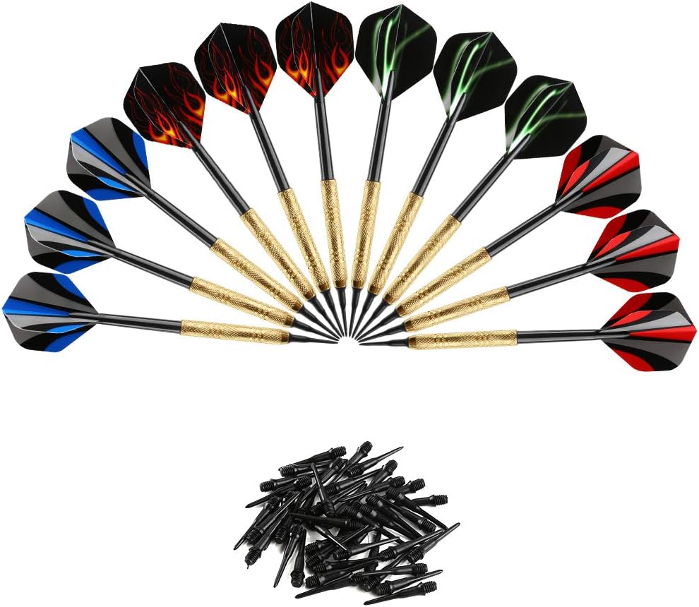 12 Pcs Darts Plastic Tip, Soft Tip Darts Set, 14g Plastic Tipped Dart, Attach Extra 36 Black 2BA Replacement Tips, Soft Tip Darts for Electronic/Plastic Dartboard - Image 1