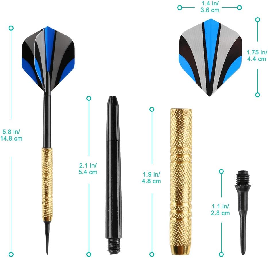 12 Pcs Darts Plastic Tip, Soft Tip Darts Set, 14g Plastic Tipped Dart, Attach Extra 36 Black 2BA Replacement Tips, Soft Tip Darts for Electronic/Plastic Dartboard - Image 7