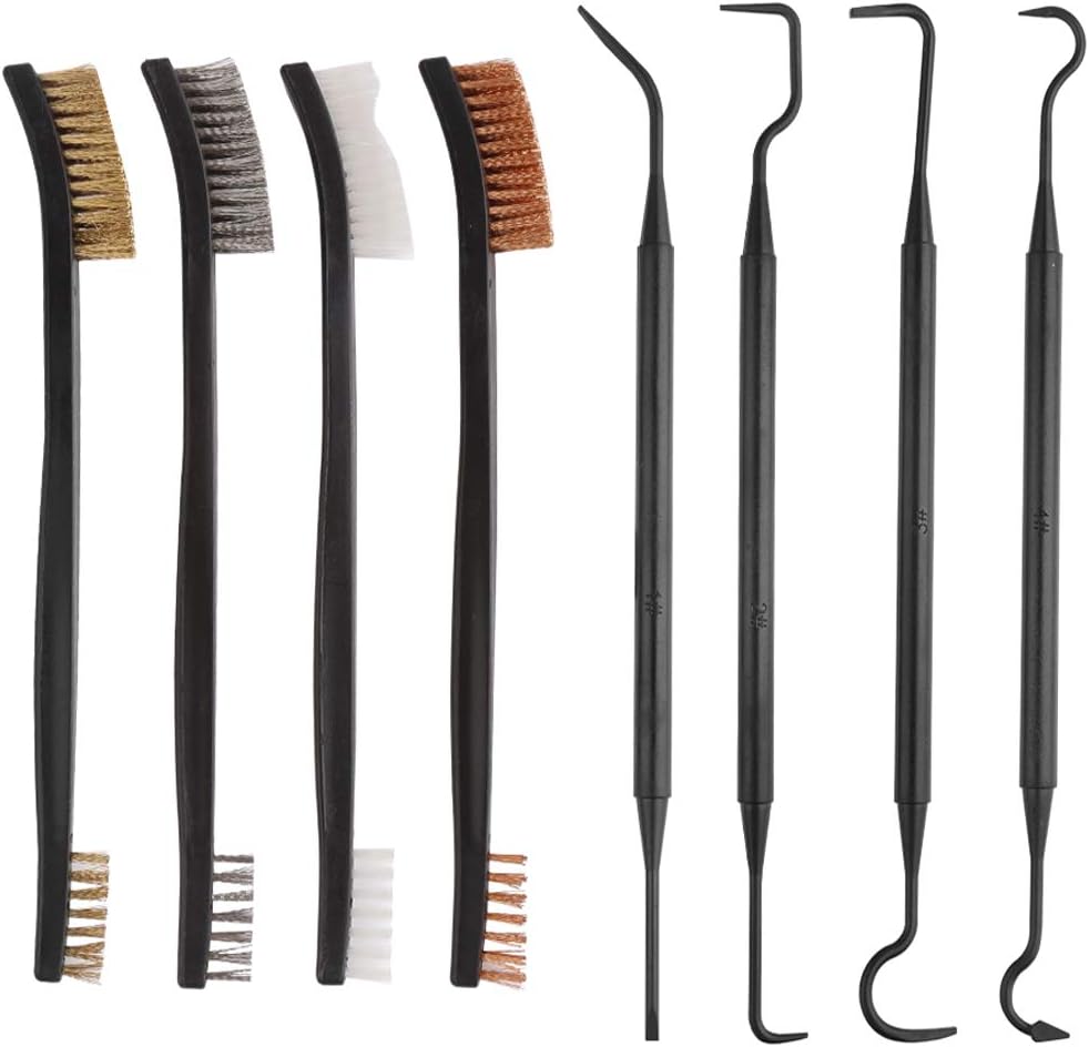 Gun Cleaning Kit, Universal Gun Cleaner Tools Set Including Double-Ended Brass Steel Nylon Gun Cleaning Brushes & Gun Cleaning Picks - Image 1