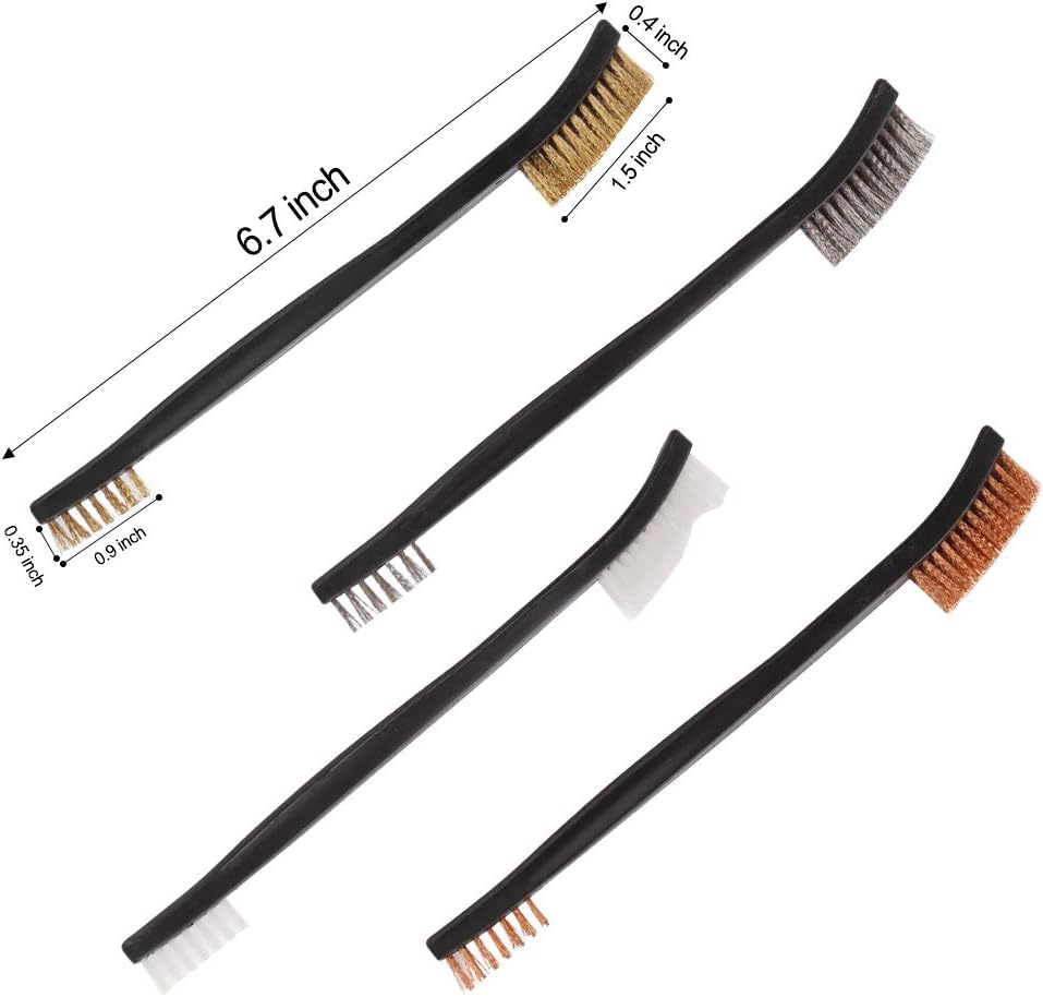 Gun Cleaning Kit, Universal Gun Cleaner Tools Set Including Double-Ended Brass Steel Nylon Gun Cleaning Brushes & Gun Cleaning Picks - Image 2