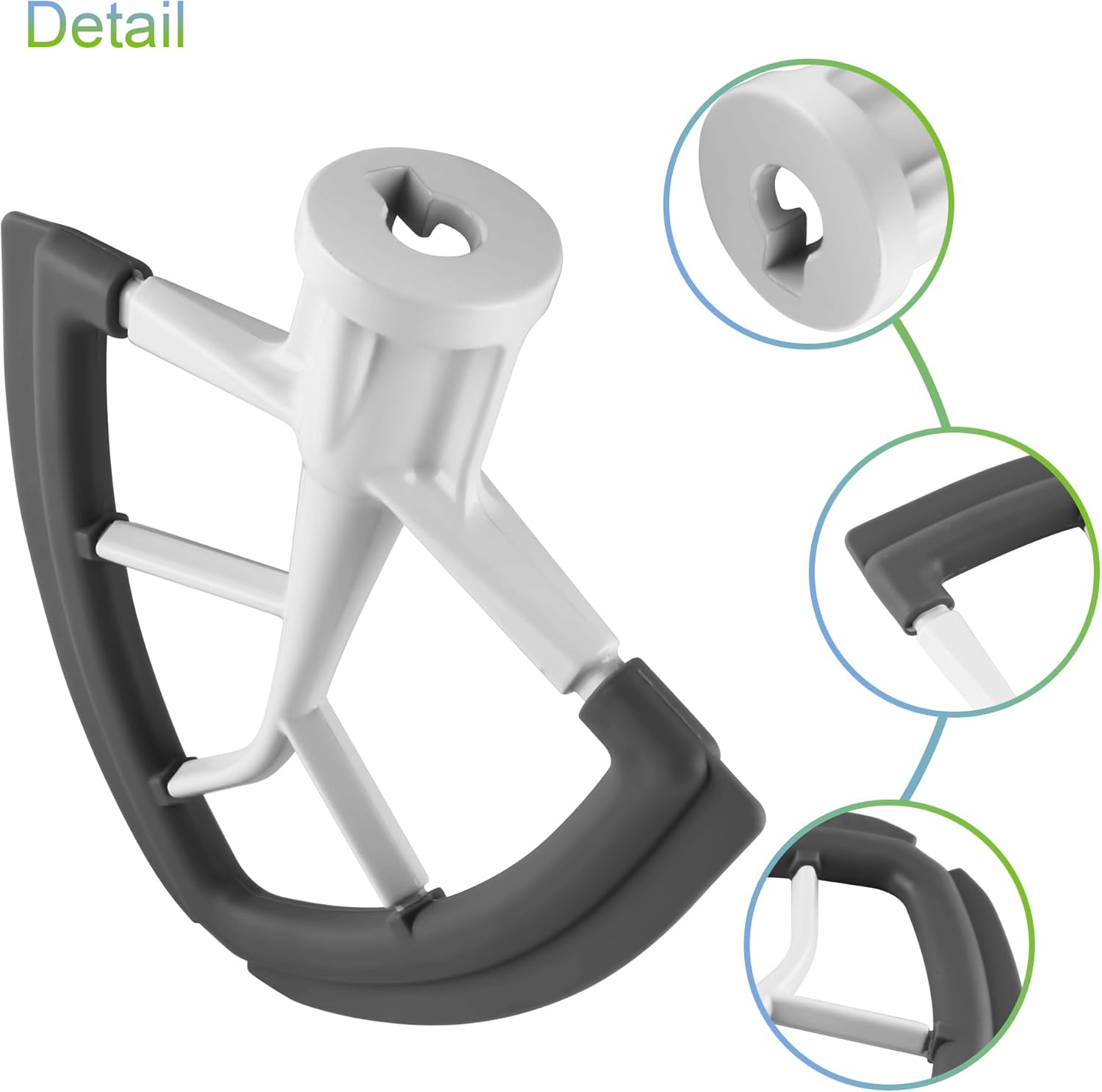 Flex Edge Beater Work for KitchenAid Mixer Attachments, Compatible with 4.5-5 Quart Tilt-Head Stand Mixers, kitchenAid Paddle with Scraper, Flexible Silicone Edges - Image 2