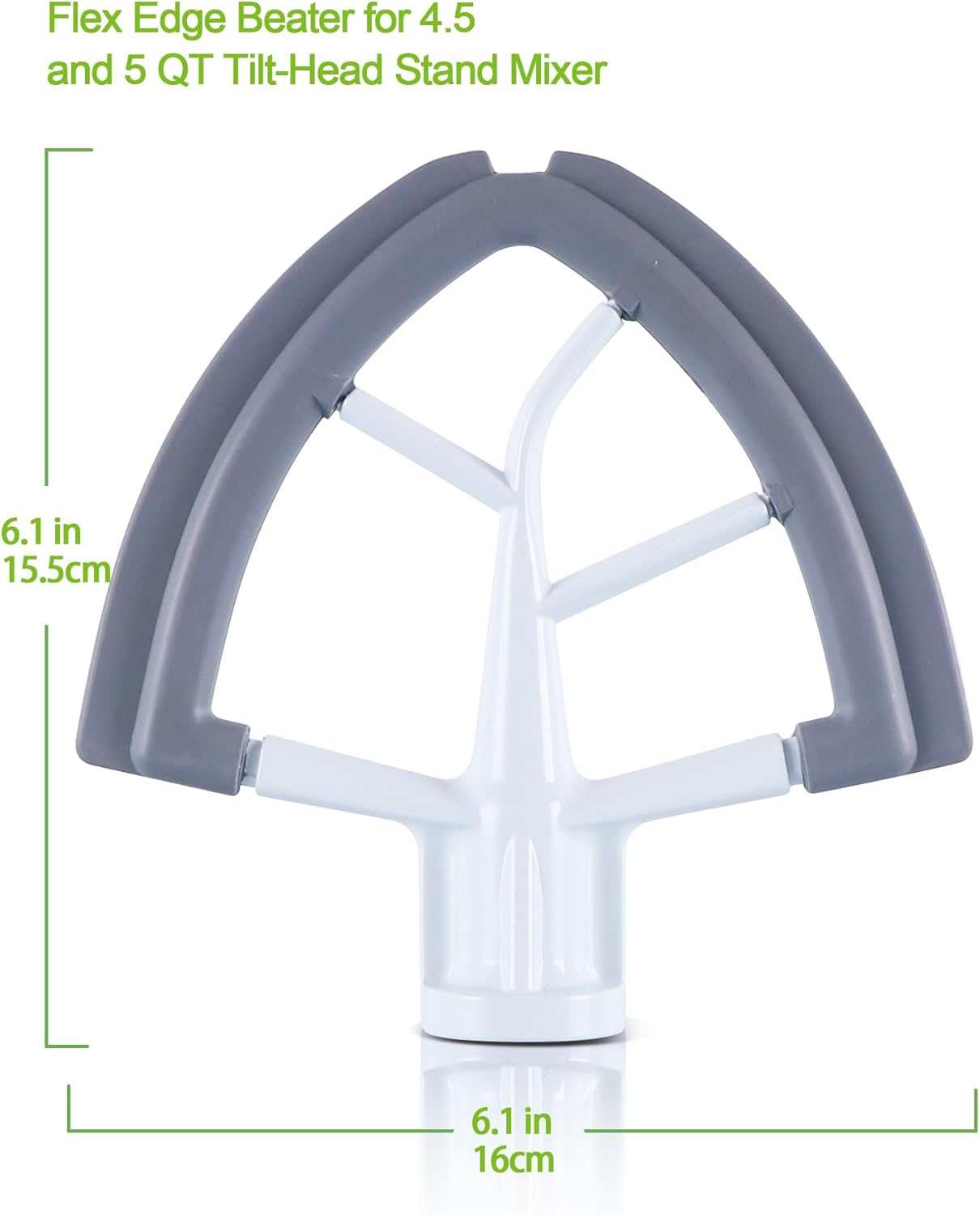 Flex Edge Beater Work for KitchenAid Mixer Attachments, Compatible with 4.5-5 Quart Tilt-Head Stand Mixers, kitchenAid Paddle with Scraper, Flexible Silicone Edges - Image 3