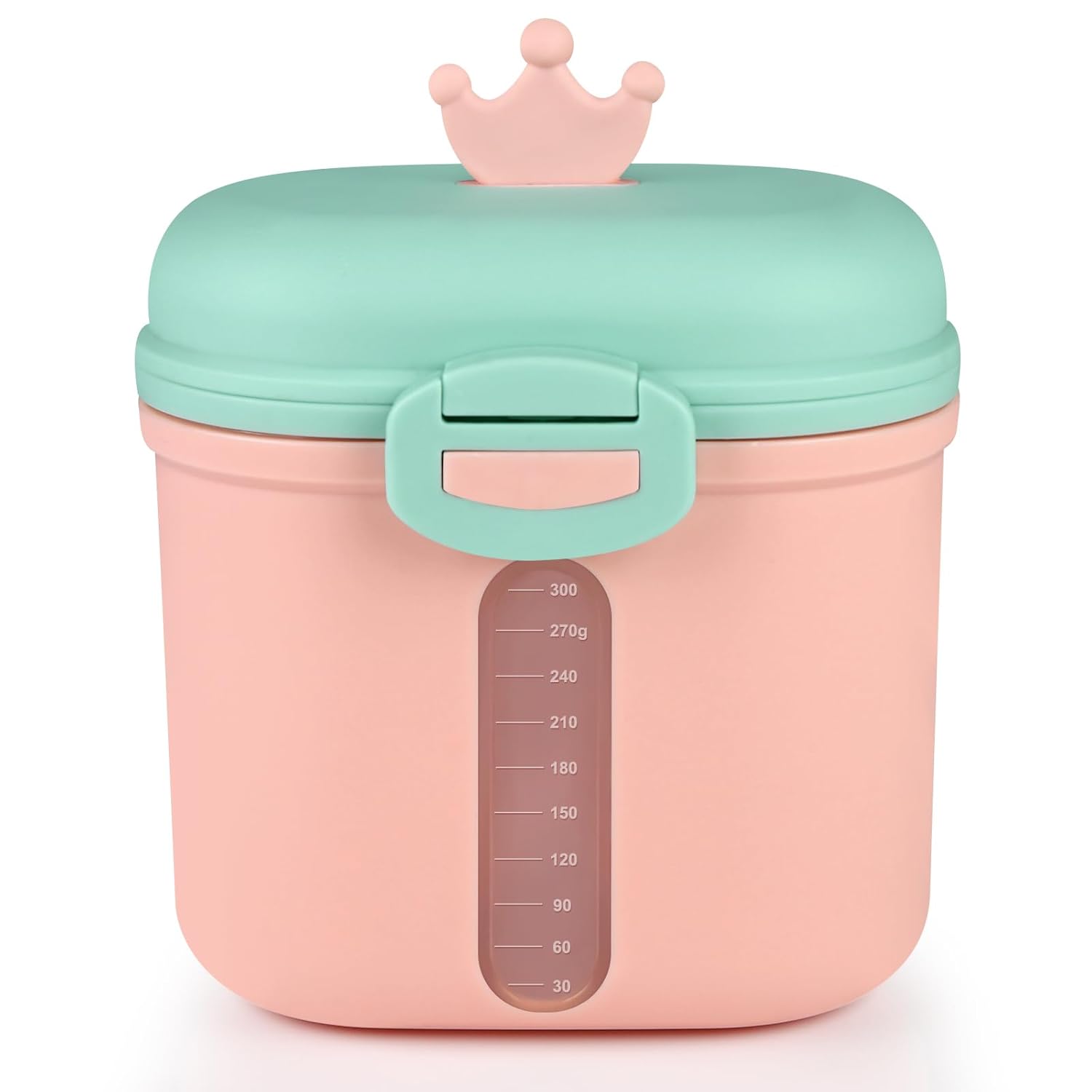 Baby Formula Dispenser On The Go, Portable Milk Powder Formula Dispenser with Scoop,Formula Containers for Travel Hold 12.7oz/360g Formula, Pink - Image 1
