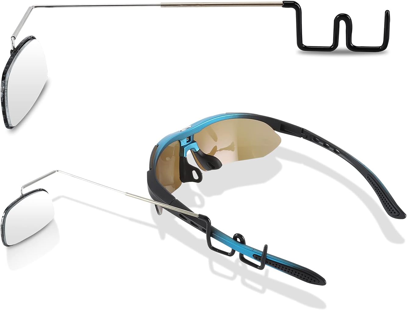 2pcs Bike Eyeglass Mirror, 360 Degree Adjustable Bicycle Cycling Rear View Wide Angle Mirror, Riding Accessories - Image 2