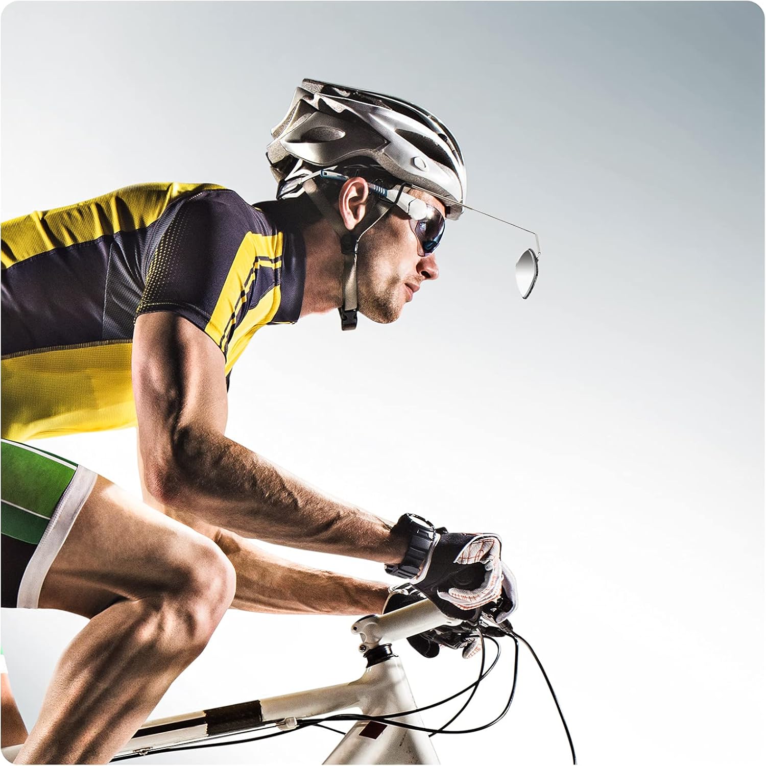 2pcs Bike Eyeglass Mirror, 360 Degree Adjustable Bicycle Cycling Rear View Wide Angle Mirror, Riding Accessories - Image 5