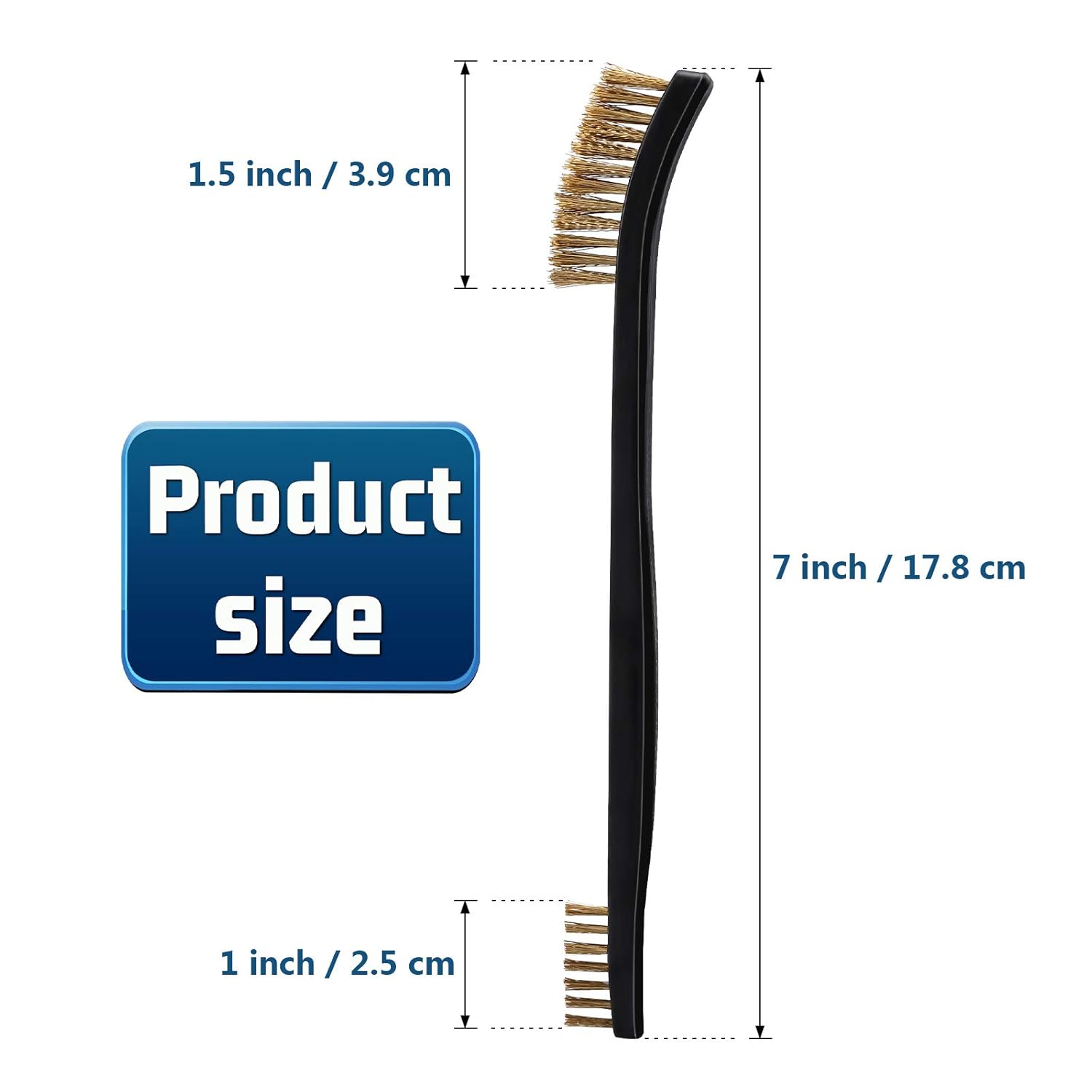 Scratch Brush Set for Gun Cleaning, Double-Ended Wire Bristle Brushes 9 Packs, All Purpose Gun Cleaner Kit, Handy Brass Scrub for Cleaning Welding Slag/Paint/Rust/Dirt - Image 2