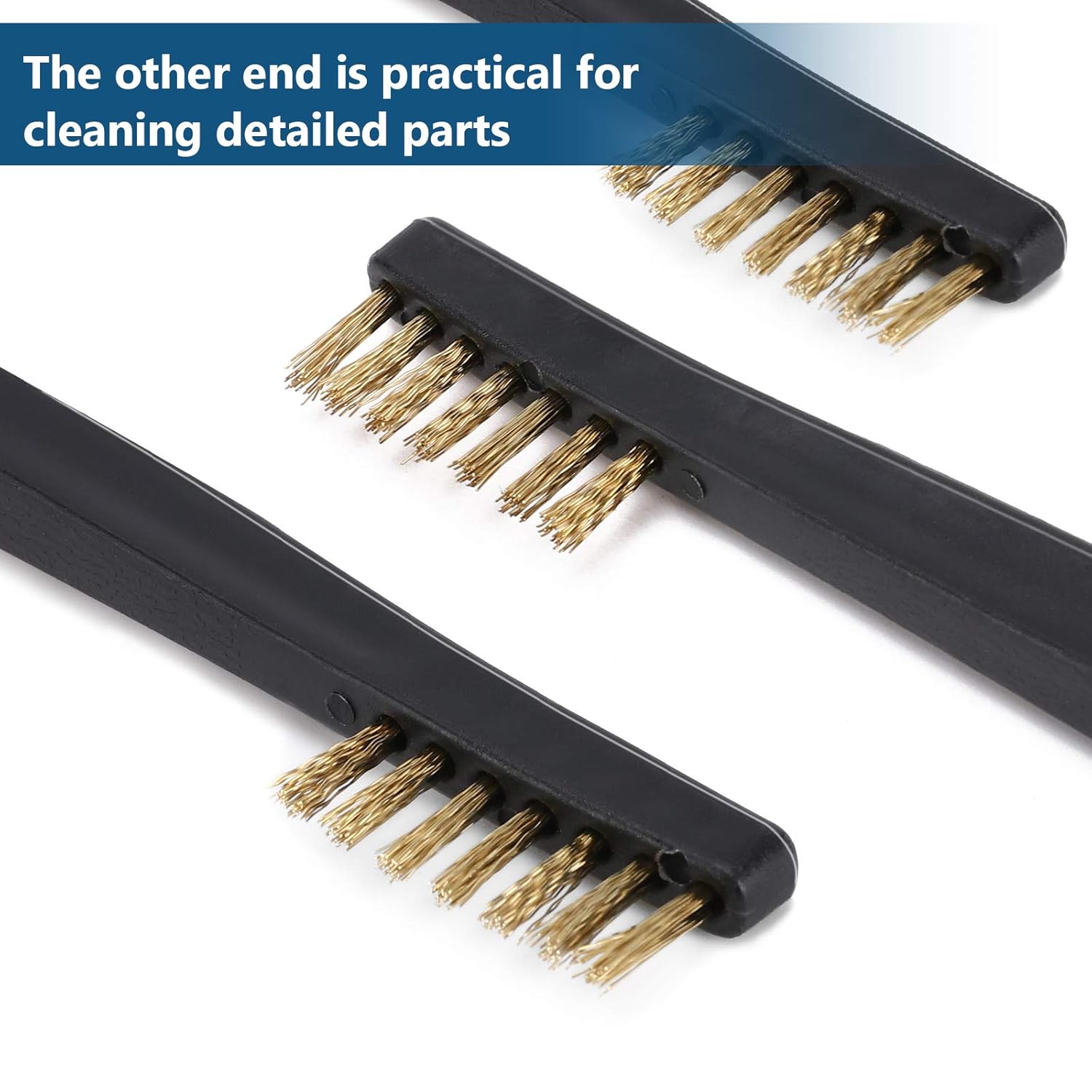 Scratch Brush Set for Gun Cleaning, Double-Ended Wire Bristle Brushes 9 Packs, All Purpose Gun Cleaner Kit, Handy Brass Scrub for Cleaning Welding Slag/Paint/Rust/Dirt - Image 4