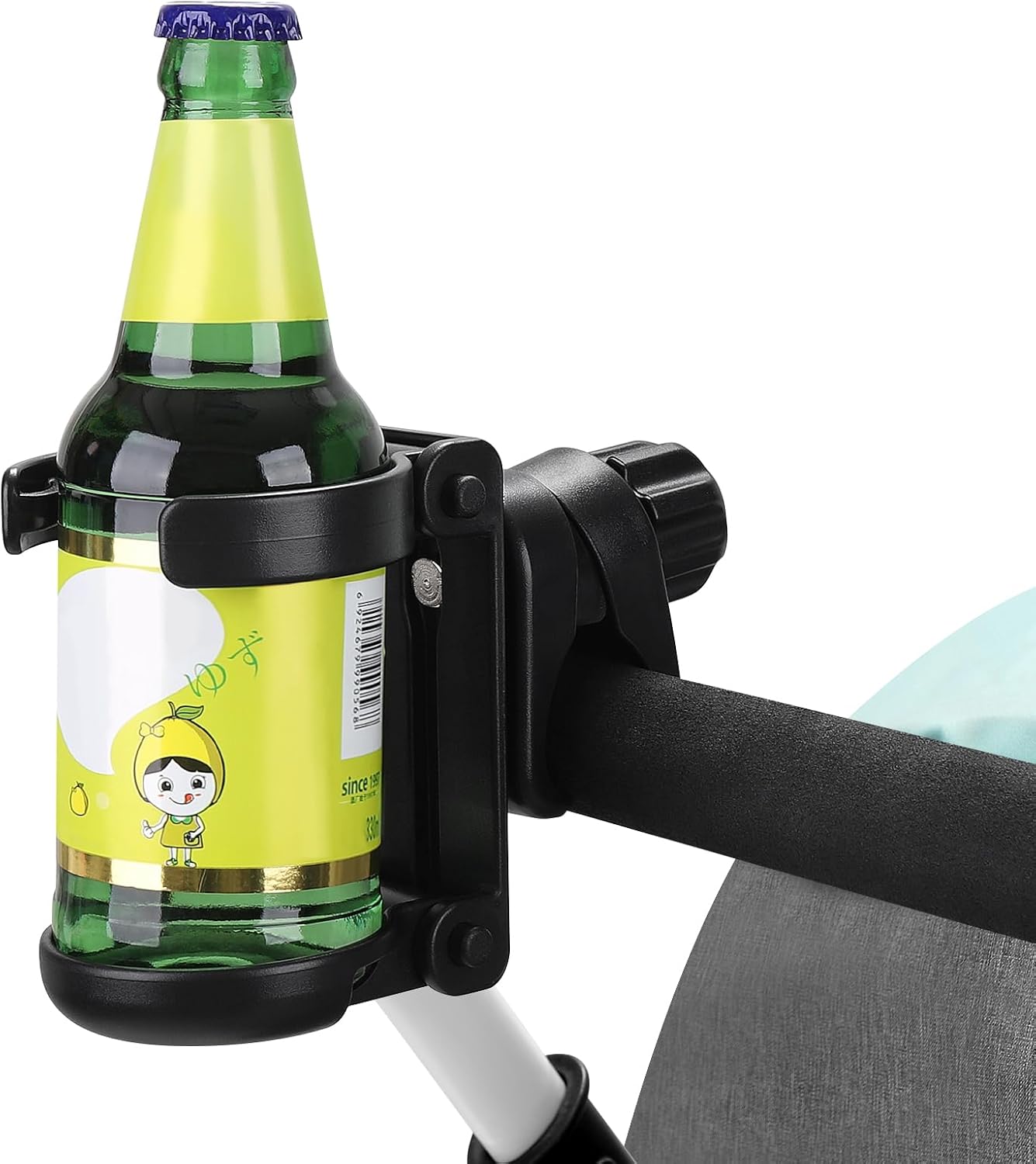 Stroller Cup Holder, Foldable Universal Cup Holder, 360 ° Rotatable Bottle Holder for Stroller, Bike, Wheelchair, Walker, Scooter ﻿ - Image 2