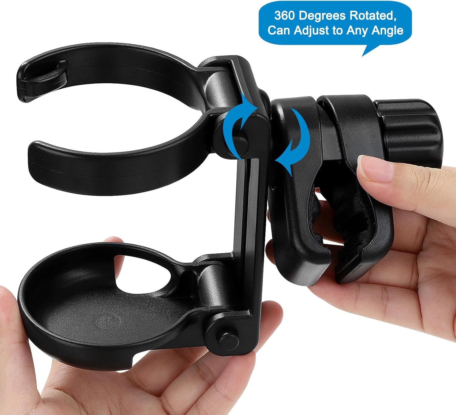 Stroller Cup Holder, Foldable Universal Cup Holder, 360 ° Rotatable Bottle Holder for Stroller, Bike, Wheelchair, Walker, Scooter ﻿ - Image 7