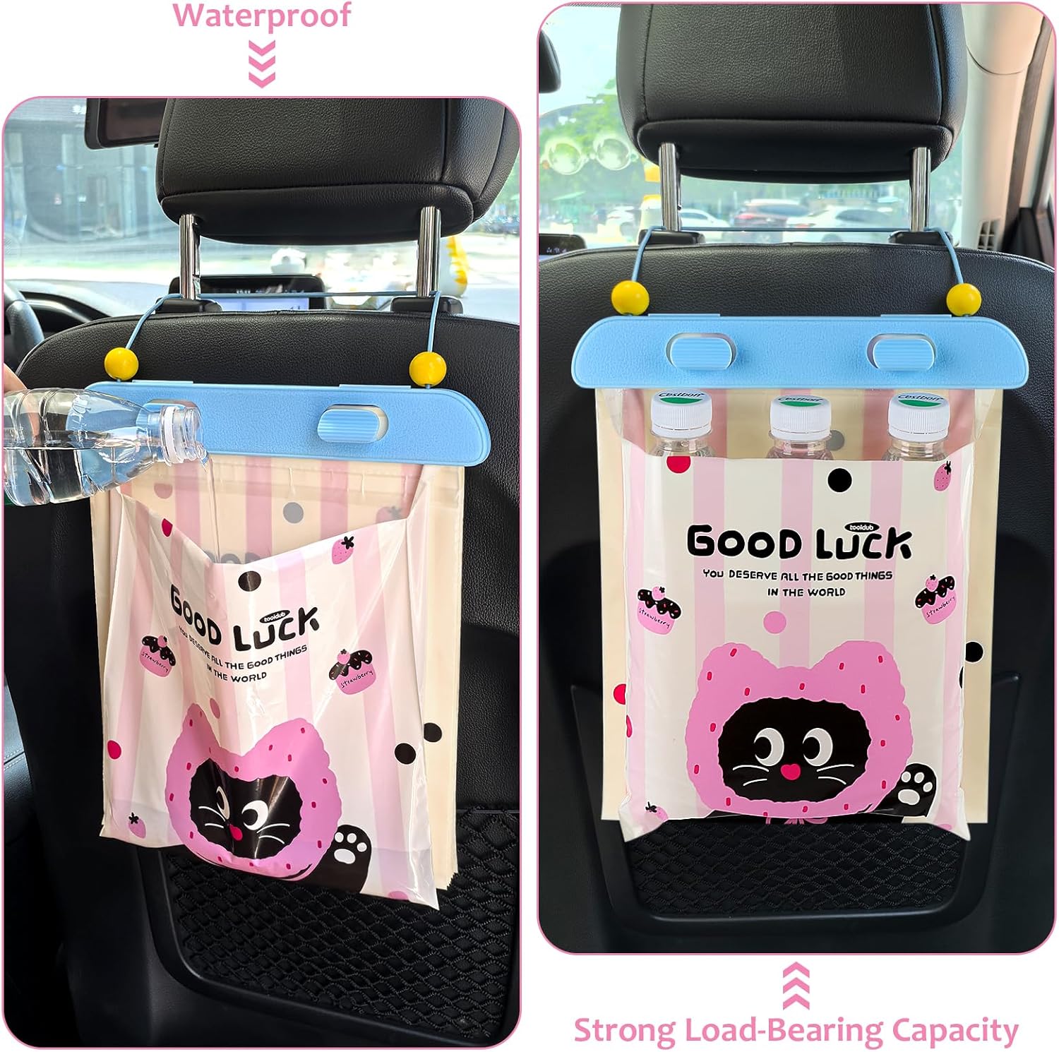 Disposable Car Trash Bag, 20 Pcs Car Garbage Bag Hanging Vehicle Trash Can Auto Rubbish Pouch Dustbin Bags Garbage Container Car Accessories, Leakproof, Smellproof, Portable for Women & Adults - Image 5