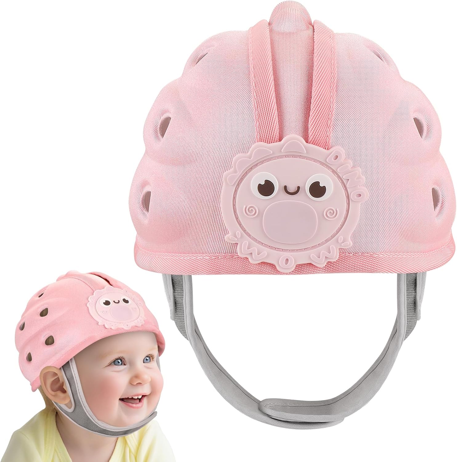 Baby Head Protector Helmet for Crawling and Walking, Toddler Safety Helmet Cute Infant Headguard Soft Cushion, Breathable Kids Protective Caps for Girls 6–24 Months, Ultra-Lightweight - Image 1