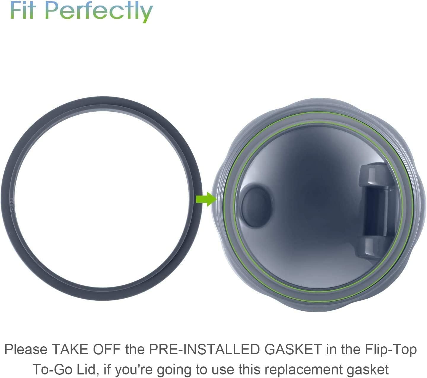 Pack of 6 Replacement Parts Gaskets with Lip Compatible with 900w NutriBullet Extractor Blender - Image 5