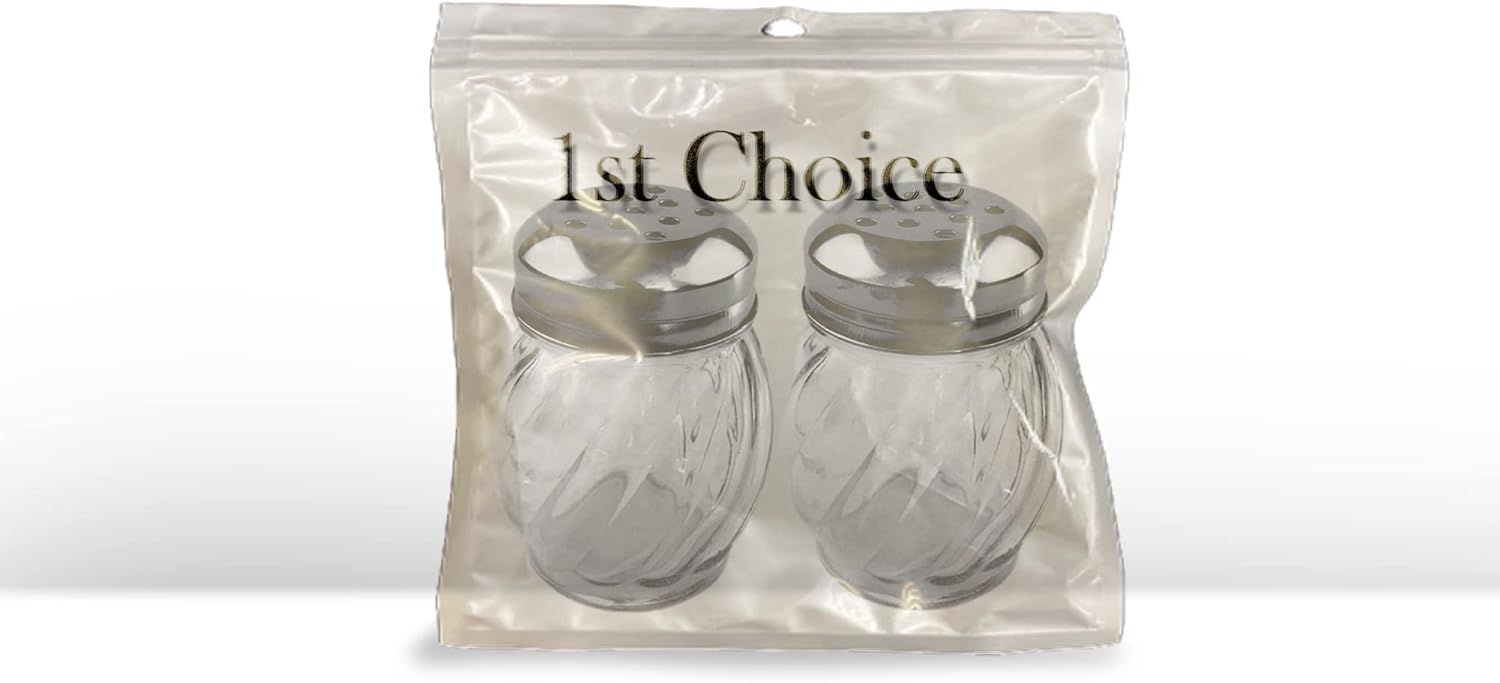 Salt and Pepper Shakers with Stainless Tops Set of 2 (Chesse Shakers) - Image 7