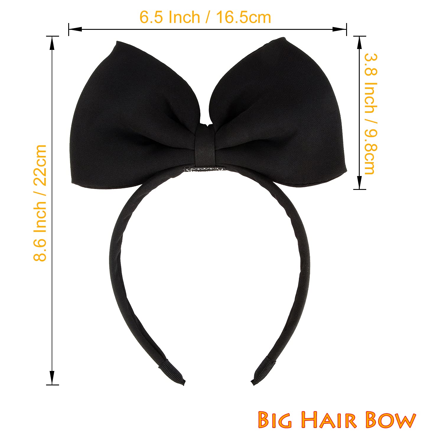Bow Headbands Headdress for Women and Girls, Perfect Hair Accessories for Alice in Wonderland Cosplay (Black) - Image 4