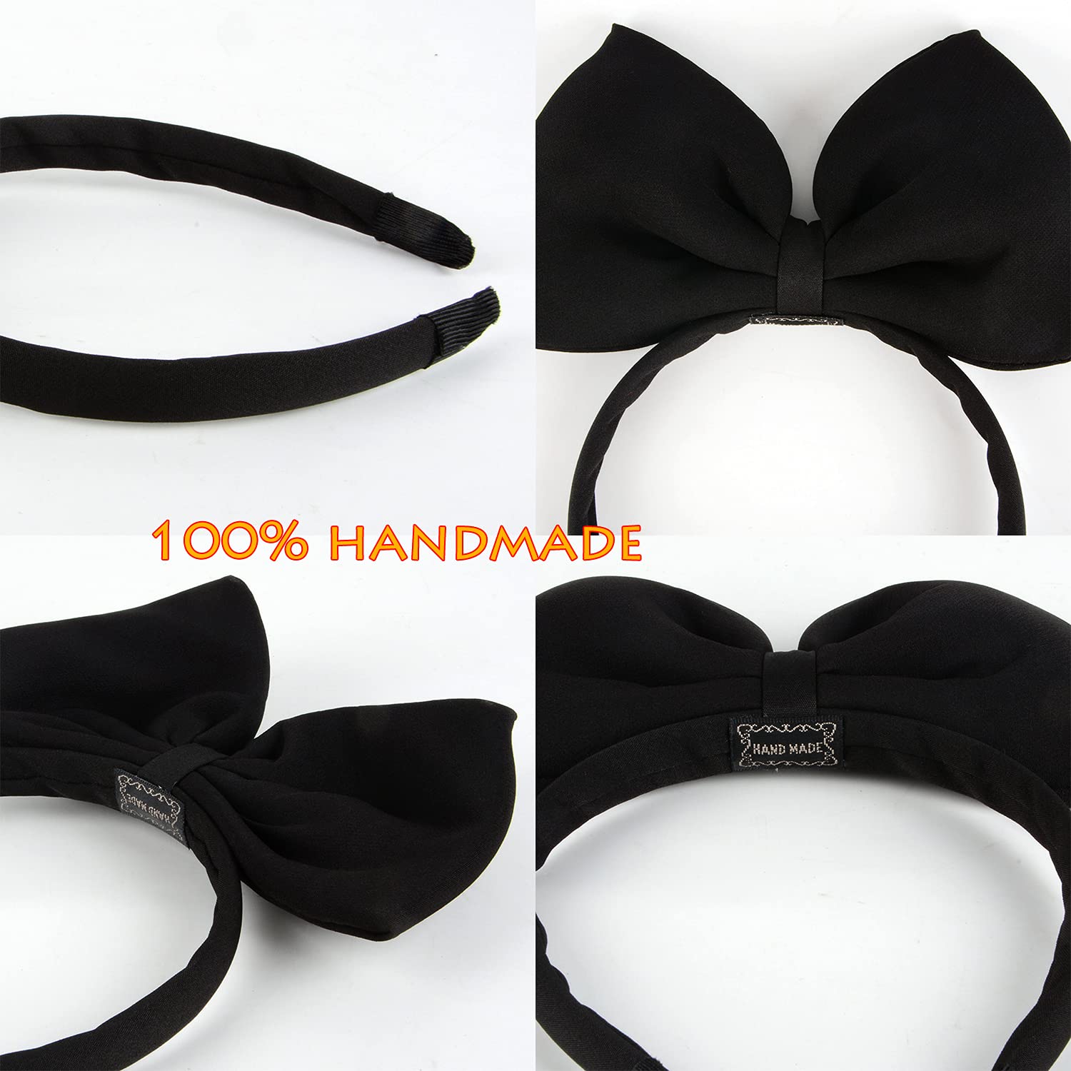Bow Headbands Headdress for Women and Girls, Perfect Hair Accessories for Alice in Wonderland Cosplay (Black) - Image 5