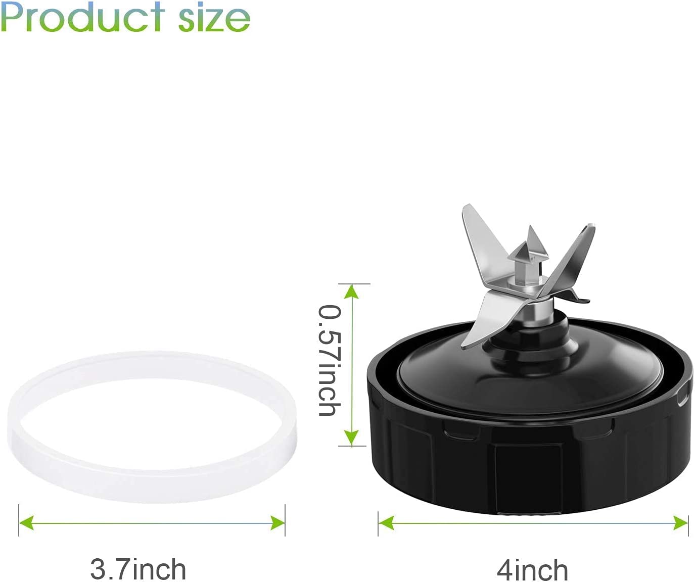 6 Pieces 10cm White Rubber Sealing Gaskets O-Ring Replacement Part Compatible with Nutri Ninja Juicer Blender Replacement Seals - Image 5