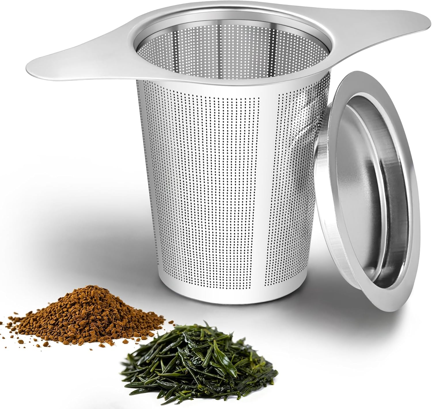 Tea infuser,Stainless Steel Tea Steeper and Strainer, Tea Strainers for Loose Tea - Reusable Durable Infuser for Brewing Tea and Coffee - Image 1