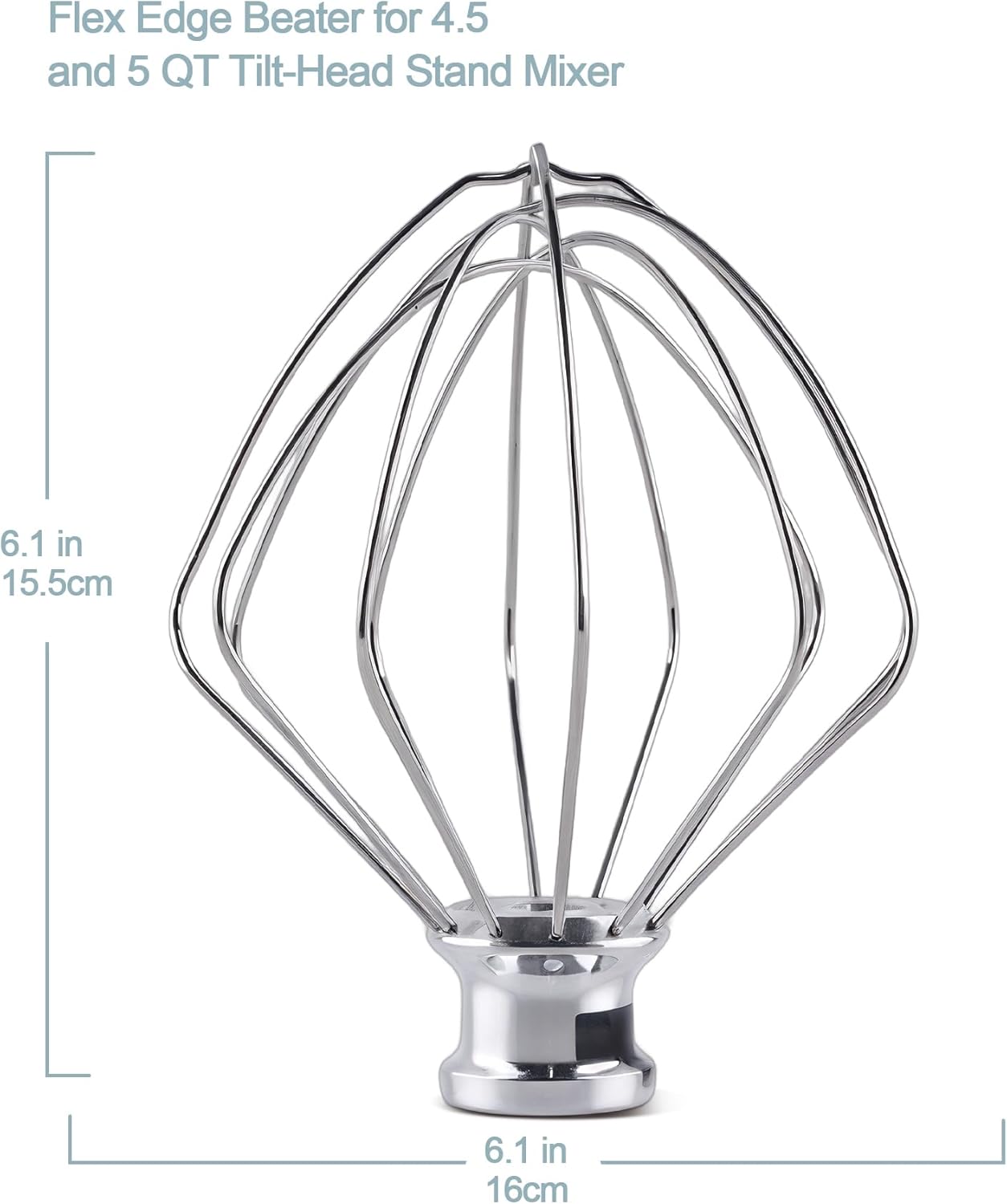 Stainless Steel K45WW Wire Whip, Attachments Fits for KitchenAid 4.5 5 Quart Tilt-Head Stand Mixer, Egg Stirrer, Cream Beater, Cakes Mayonnaise Whisk Kitchen aid Accessories - Image 4