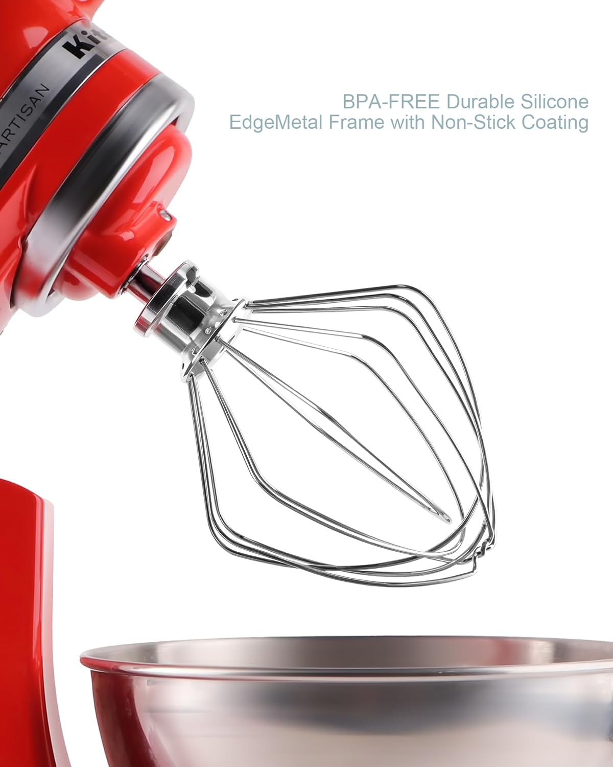 Stainless Steel K45WW Wire Whip, Attachments Fits for KitchenAid 4.5 5 Quart Tilt-Head Stand Mixer, Egg Stirrer, Cream Beater, Cakes Mayonnaise Whisk Kitchen aid Accessories - Image 5