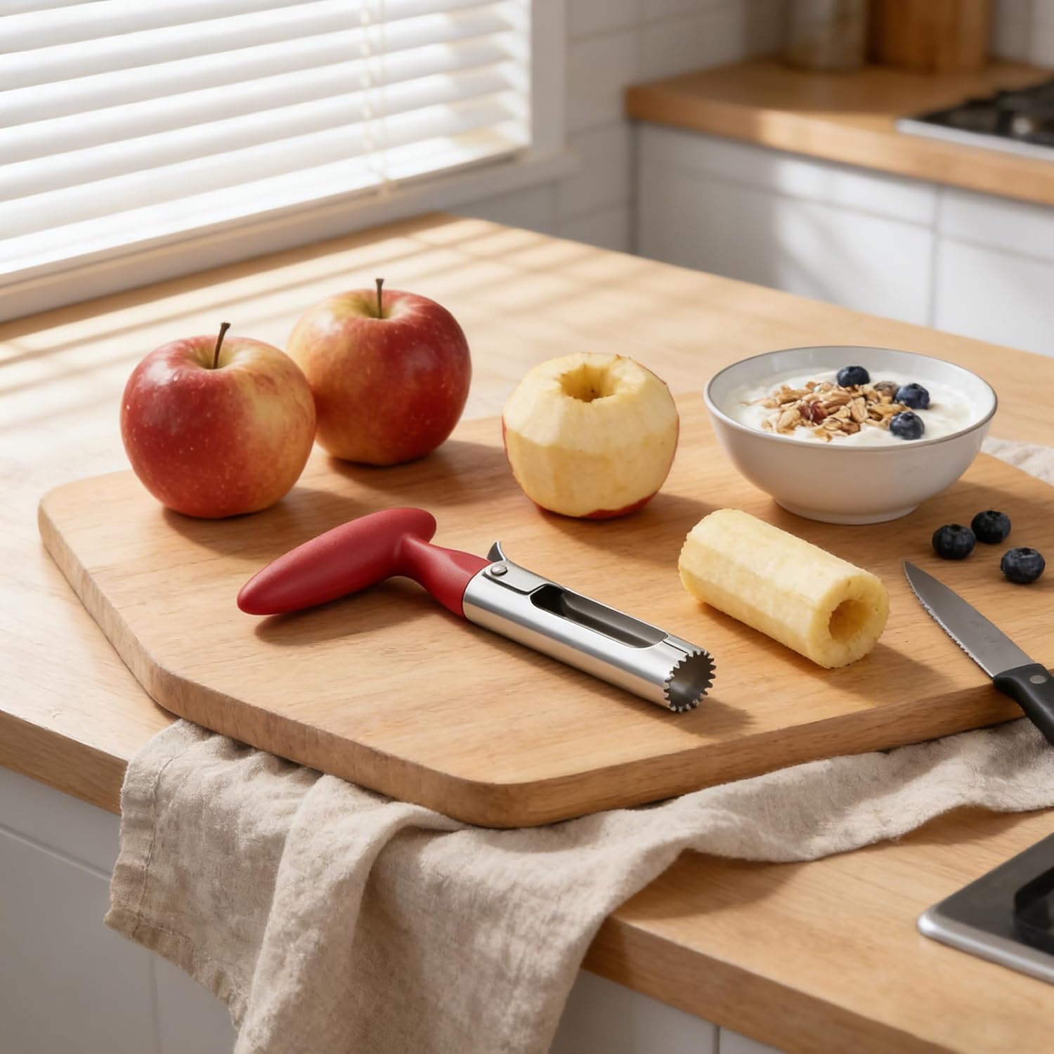 Apple Corer, Stainless Steel Apple Core Remover Tool,Dishwasher Safe - Image 6