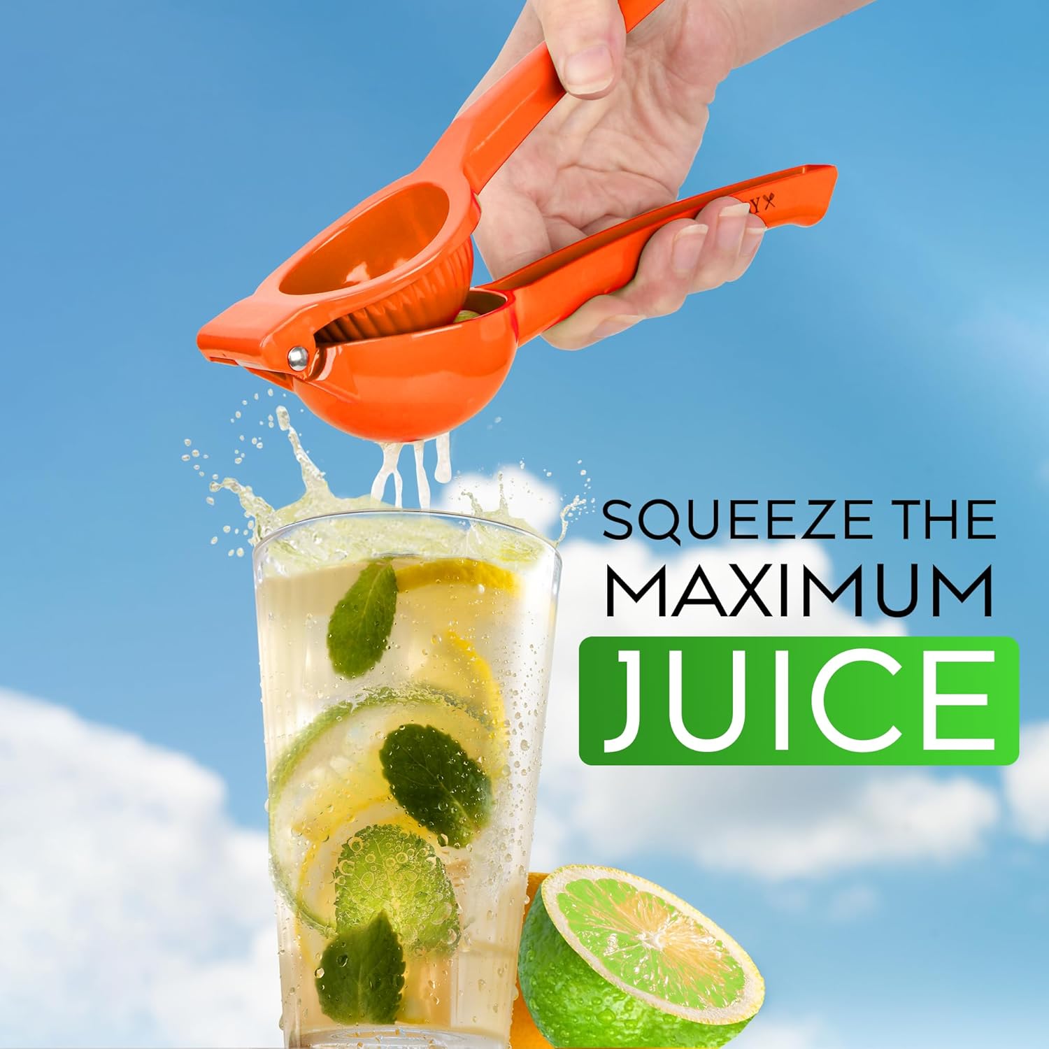 Orange Squeezer - Single Bowl Metal Citrus Juicer Extracts Oranges In Seconds - Easy To Squeeze Manual Press Juicer - Image 2