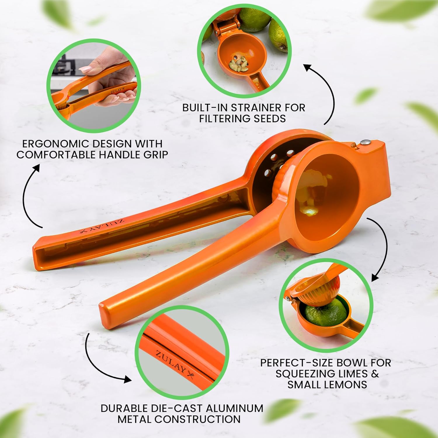 Orange Squeezer - Single Bowl Metal Citrus Juicer Extracts Oranges In Seconds - Easy To Squeeze Manual Press Juicer - Image 3