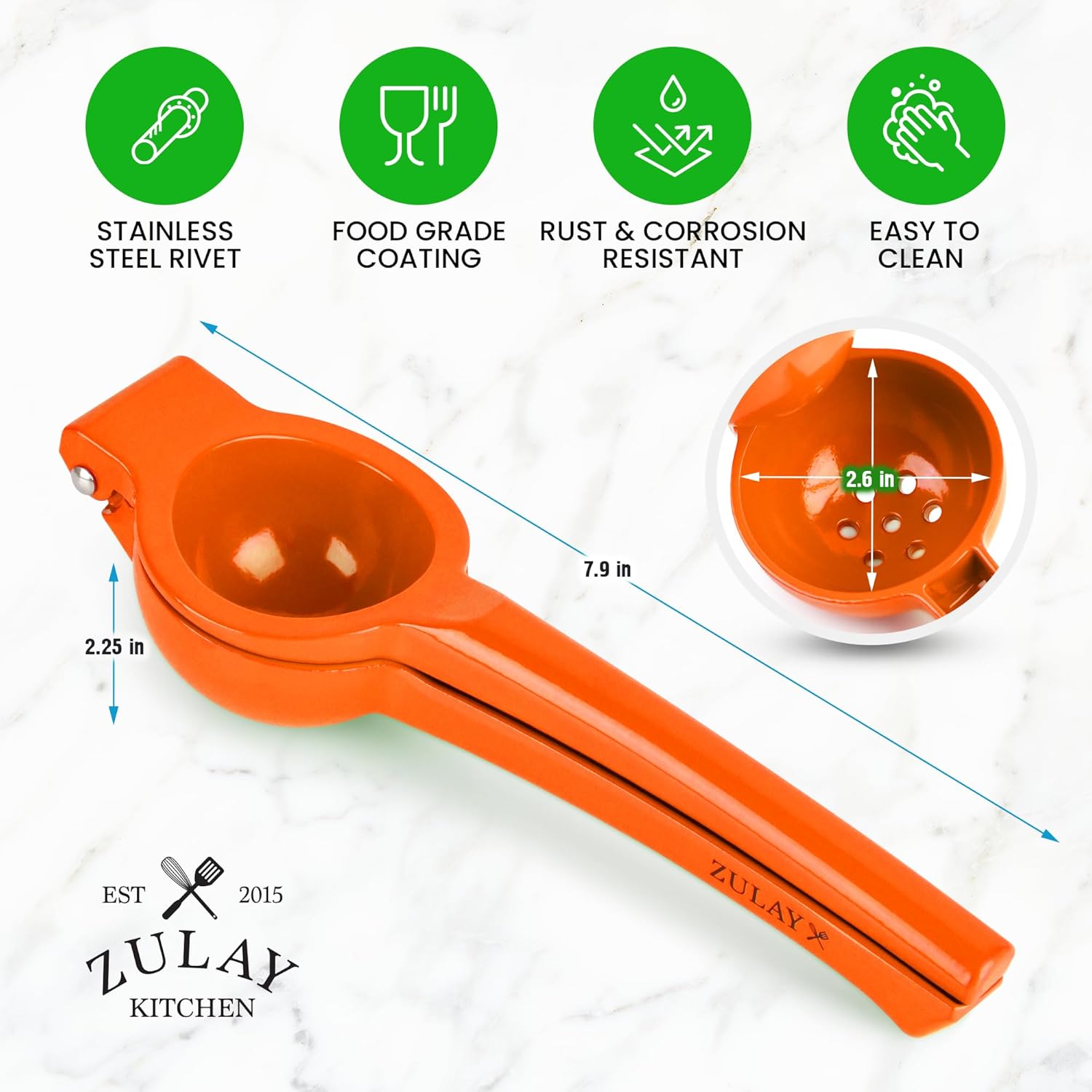 Orange Squeezer - Single Bowl Metal Citrus Juicer Extracts Oranges In Seconds - Easy To Squeeze Manual Press Juicer - Image 4