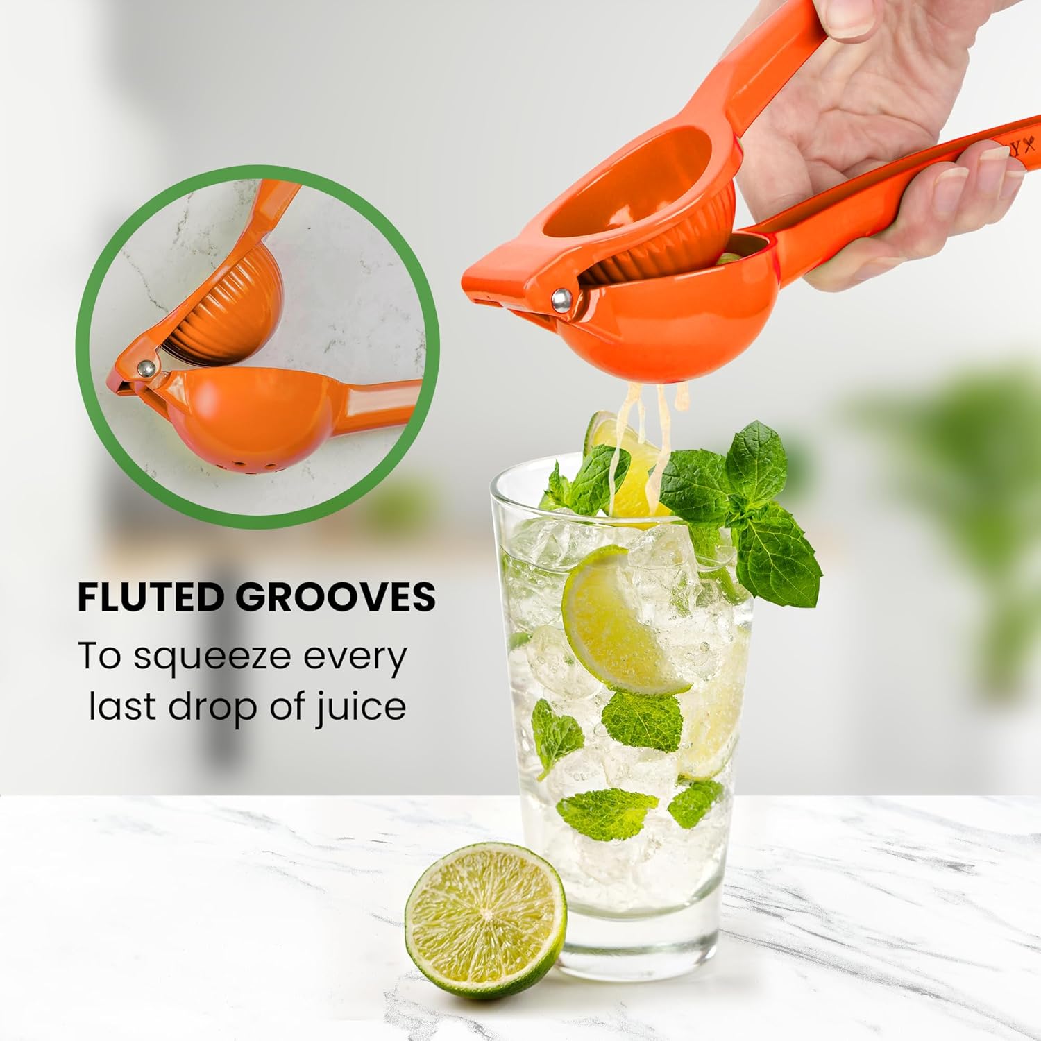 Orange Squeezer - Single Bowl Metal Citrus Juicer Extracts Oranges In Seconds - Easy To Squeeze Manual Press Juicer - Image 5