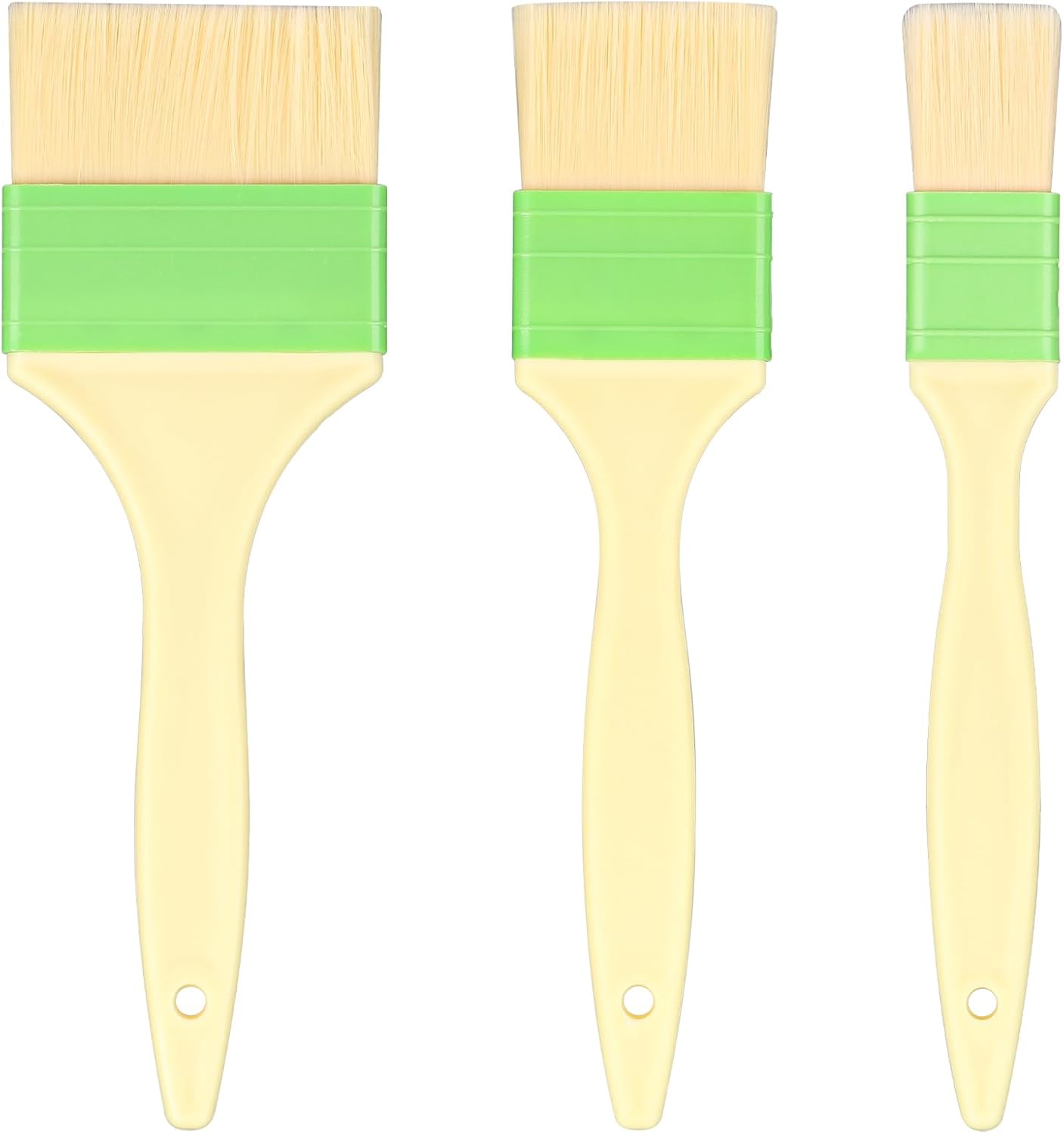 3 Pcs Basting Pastry Brush, Cooking Brush Set, Grill Brush, Food Brush For Baking, Perfect For Marinade, Sauce, Egg Wash, Butter, BBQ Brushes - Image 1