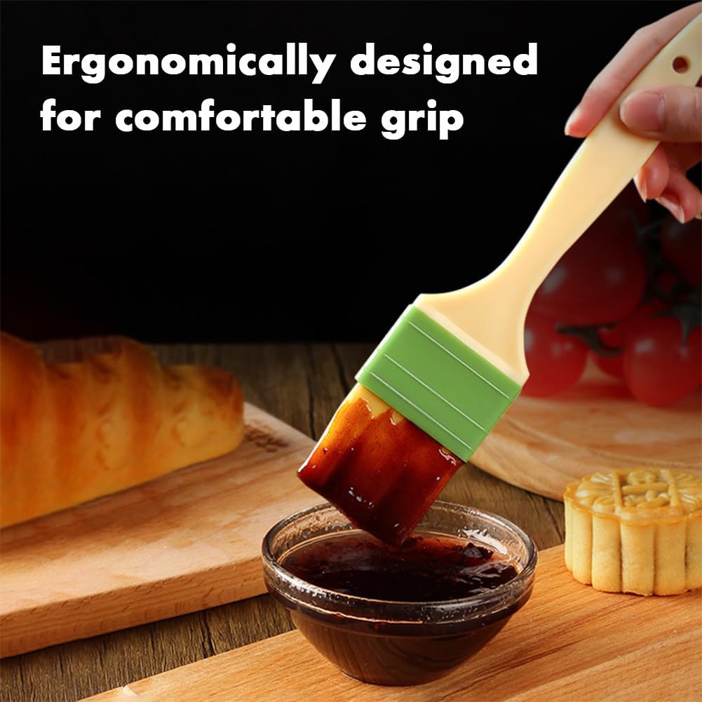3 Pcs Basting Pastry Brush, Cooking Brush Set, Grill Brush, Food Brush For Baking, Perfect For Marinade, Sauce, Egg Wash, Butter, BBQ Brushes - Image 5
